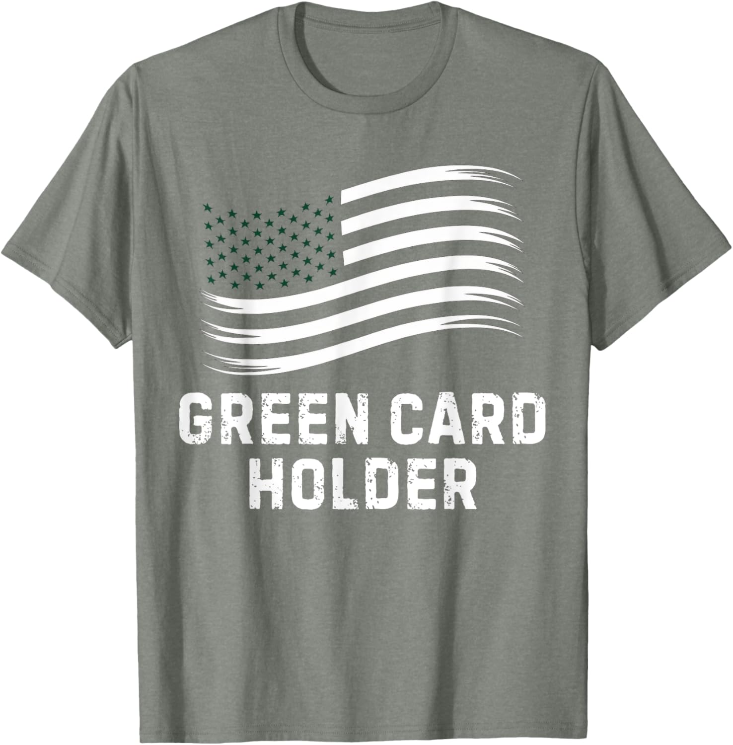 Motivational Green Card Holder T-Shirt for USA Celebration for All - 28