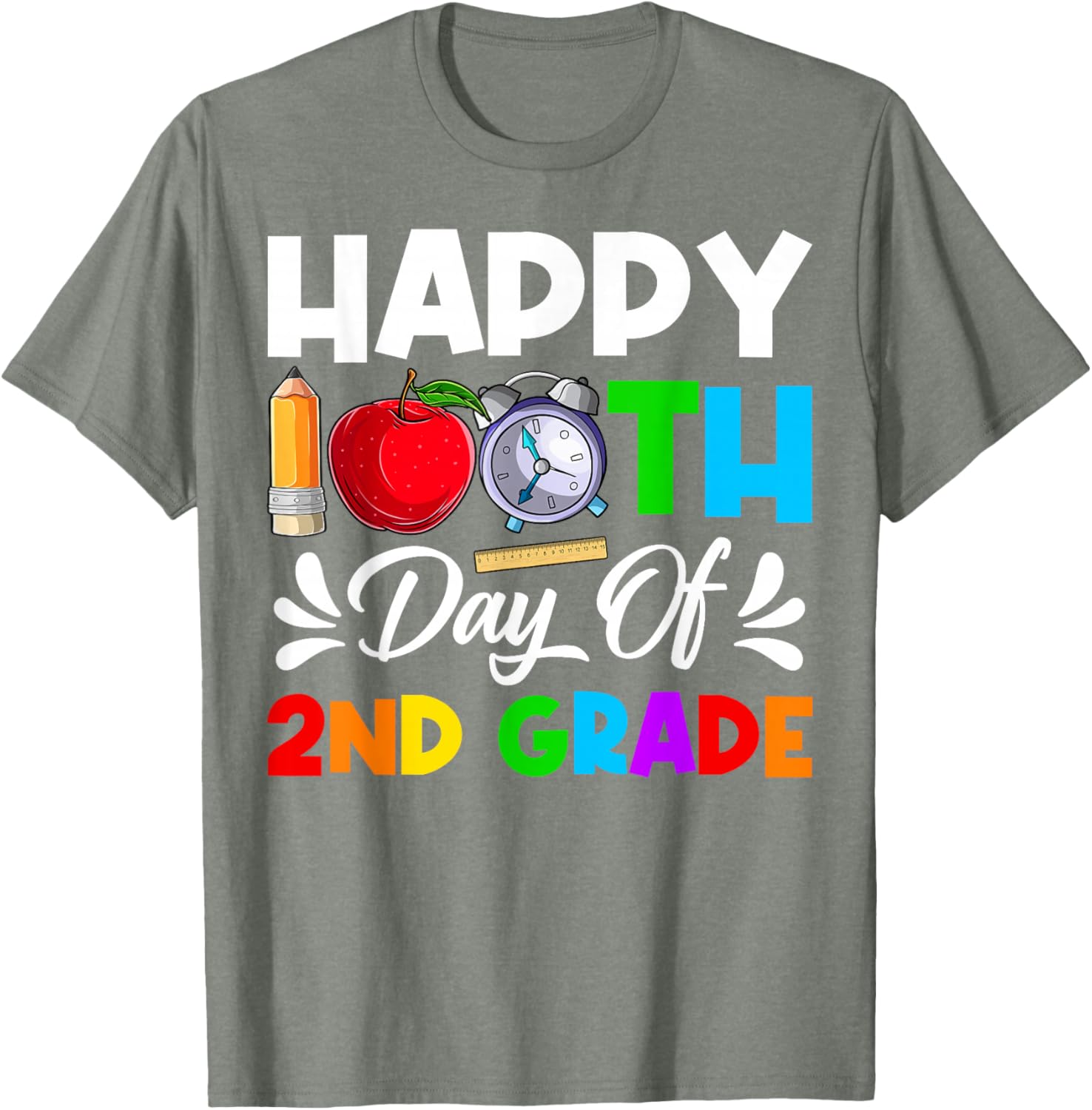 Happy 100th Day 2nd Grade T-Shirt for Boys and Girls, 100 Days Smarter - 21