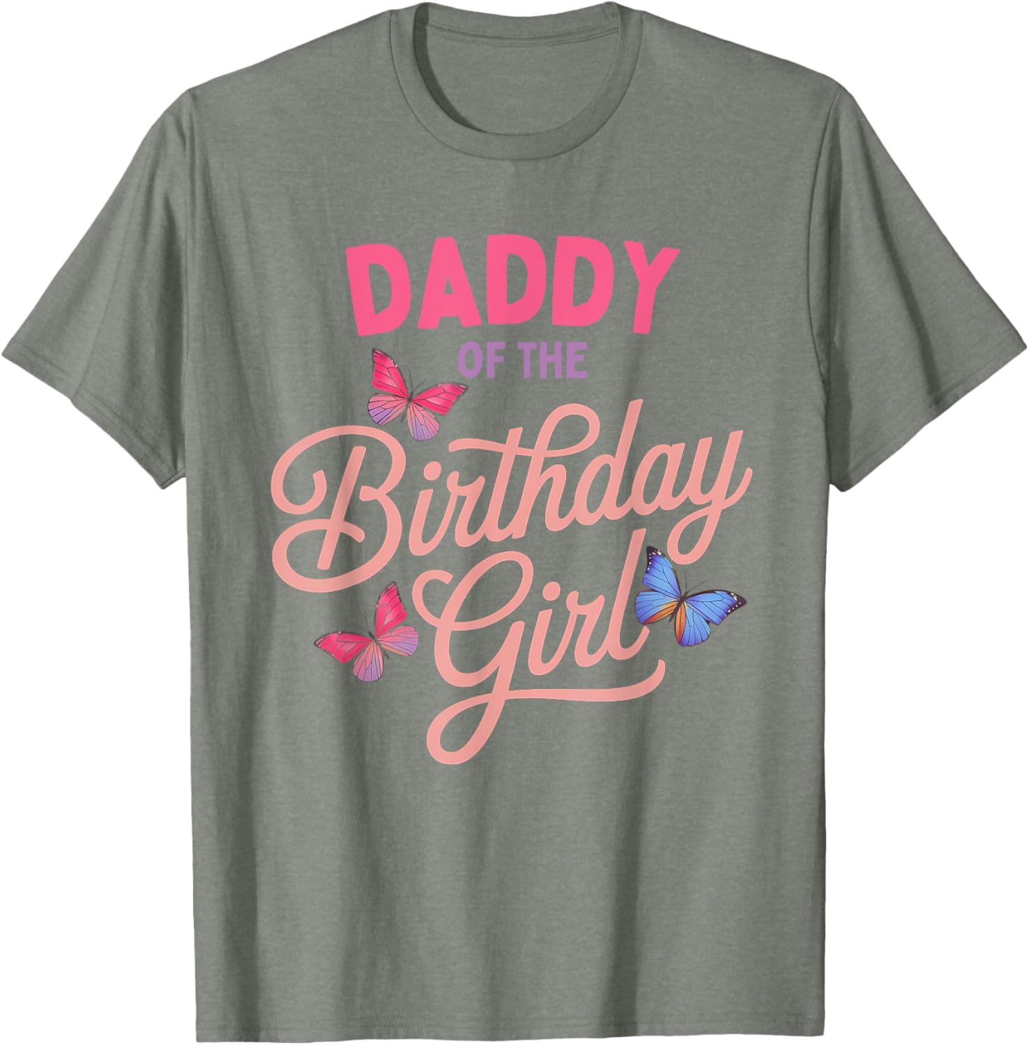 Daddy of the Birthday Girl Butterfly Family Matching T-Shirt - 15