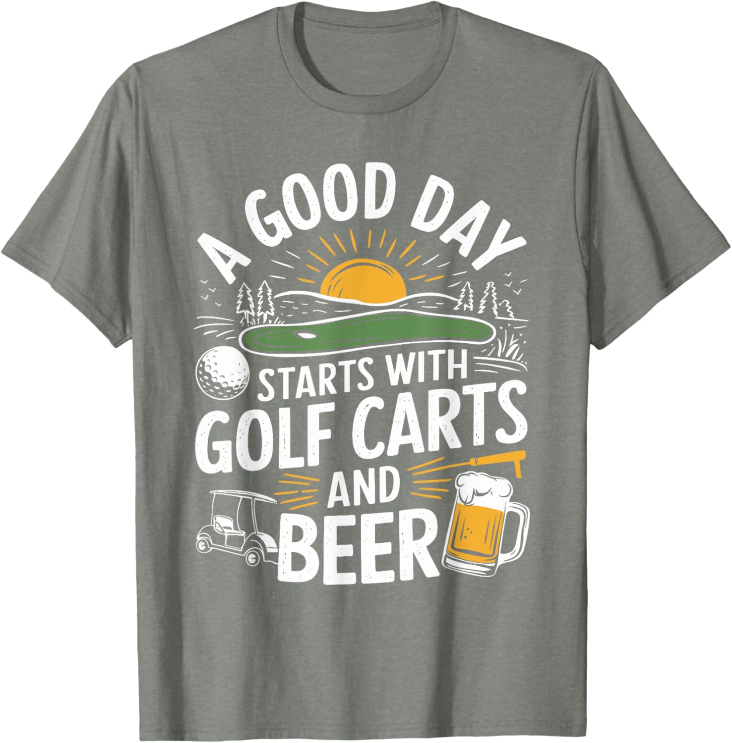 Golf Carts and Beer T-Shirt for Golf Lovers – Perfect Gift for Golfers - 24