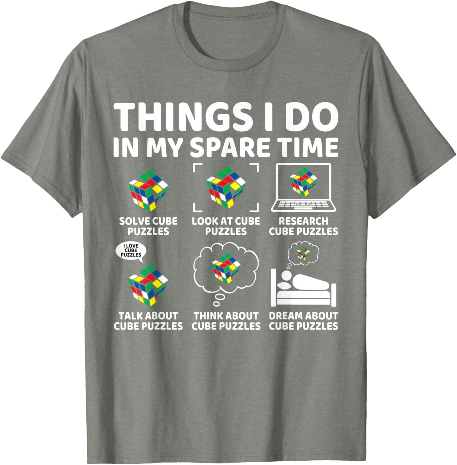 Funny Cube Puzzle Speed Cubing T-Shirt for Puzzle Lovers and Fans - 20