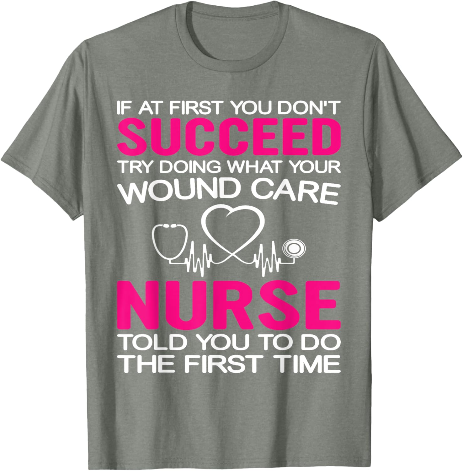 Inspirational Wound Care T-Shirt: If At First You Don't Succeed - 21
