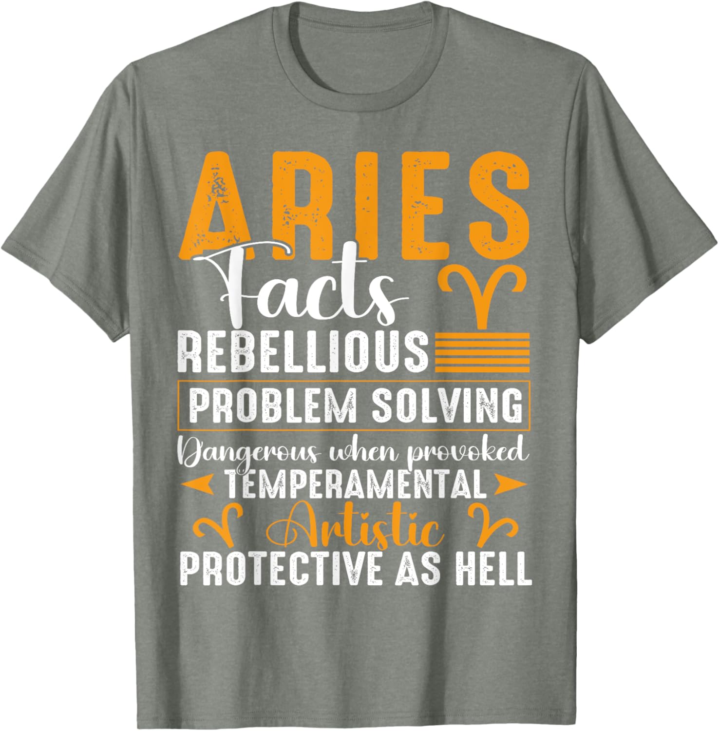 Aries Zodiac Facts T-Shirt for March April Birthdays - Fun Astrology Style - 14