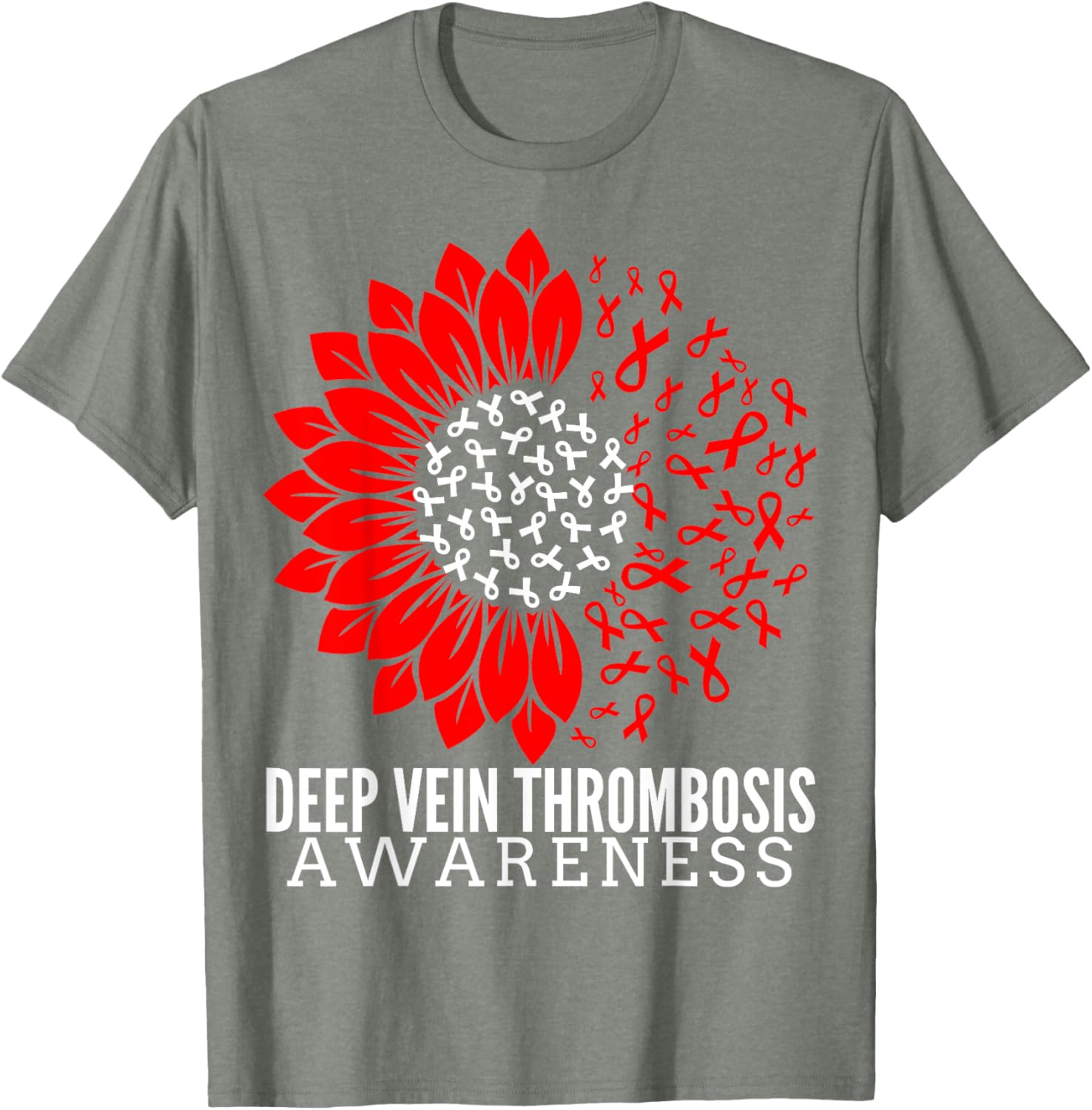 DVT Fighter Sunflower Ribbon T-Shirt for Deep Vein Thrombosis Awareness - 22