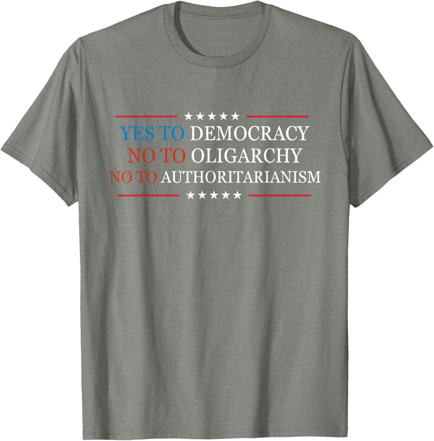 Yes To Democracy No To Oligarchy Bernie Sanders Quote T-Shirt for Activists - 13