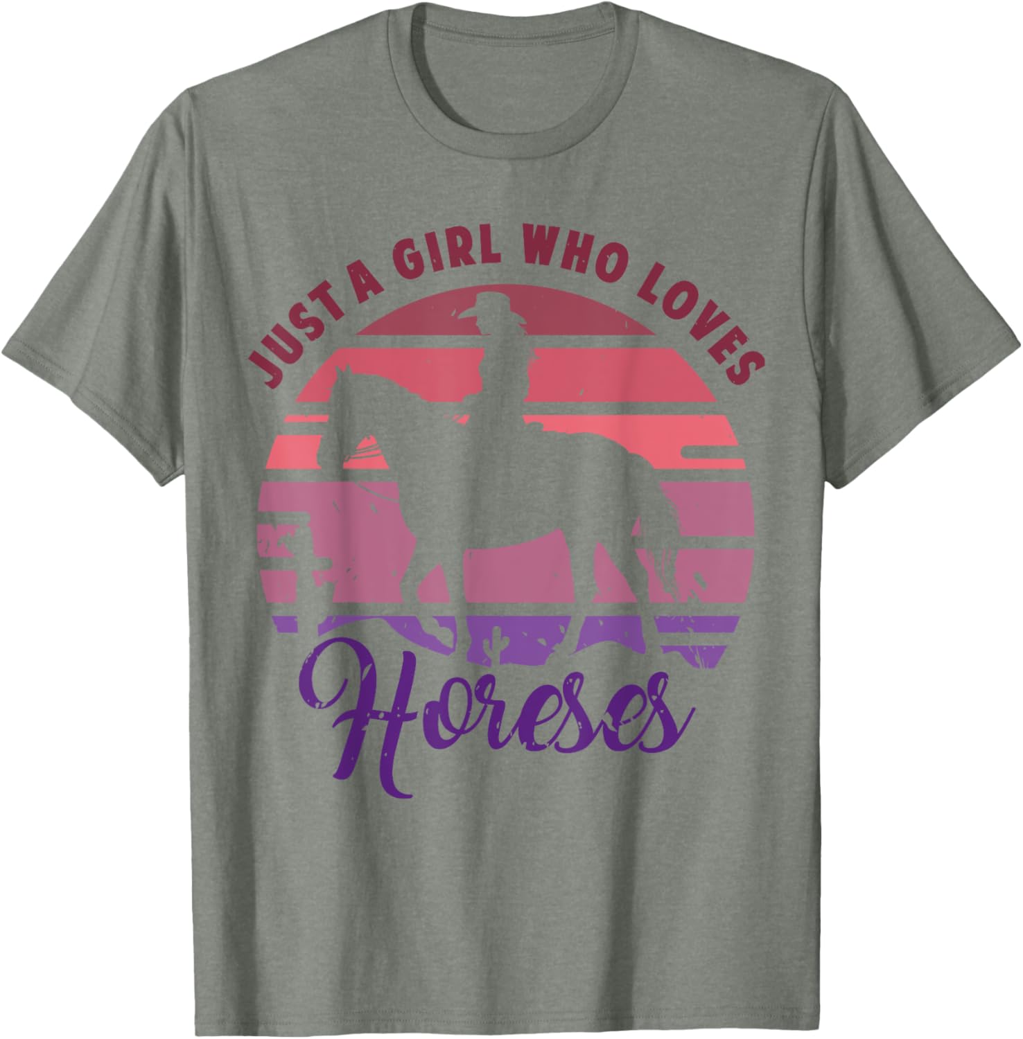Just A Girl Who Loves Horses T-Shirt for Girls Who Love Horseback Riding - 26