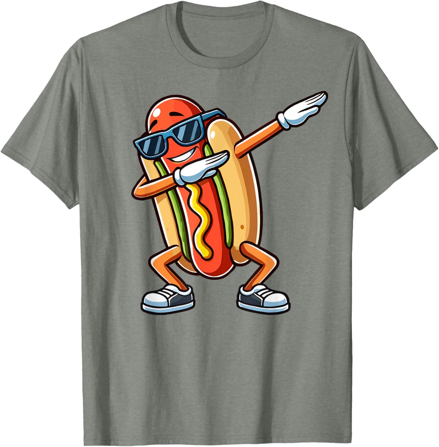 Funny Dabbing Hotdog Sunglasses Kids T-Shirt for Dog and Hotdog Lovers - 13
