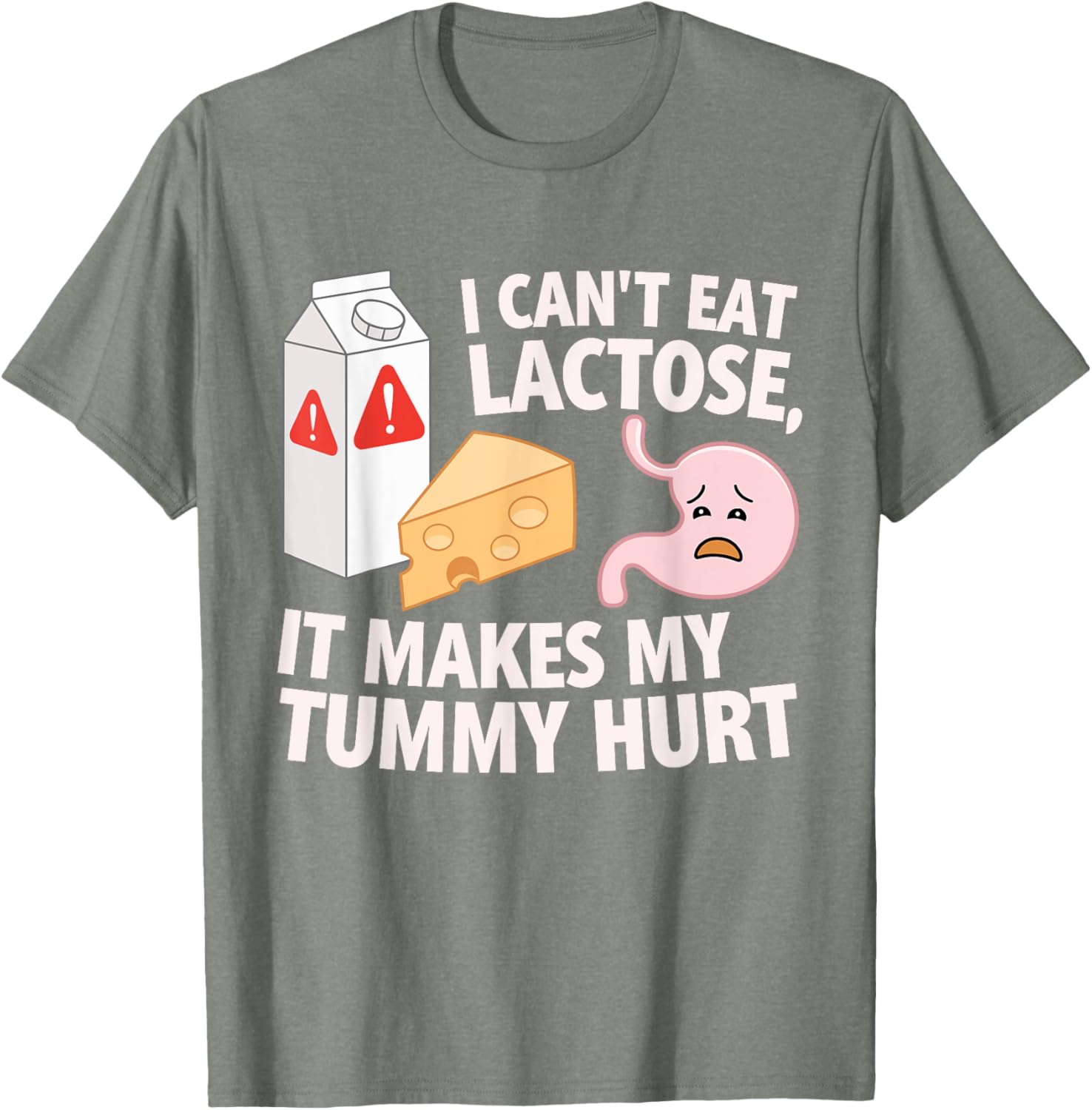 Lactose Intolerance T-Shirt for Boys - Cute Dairy Allergy Design - 12