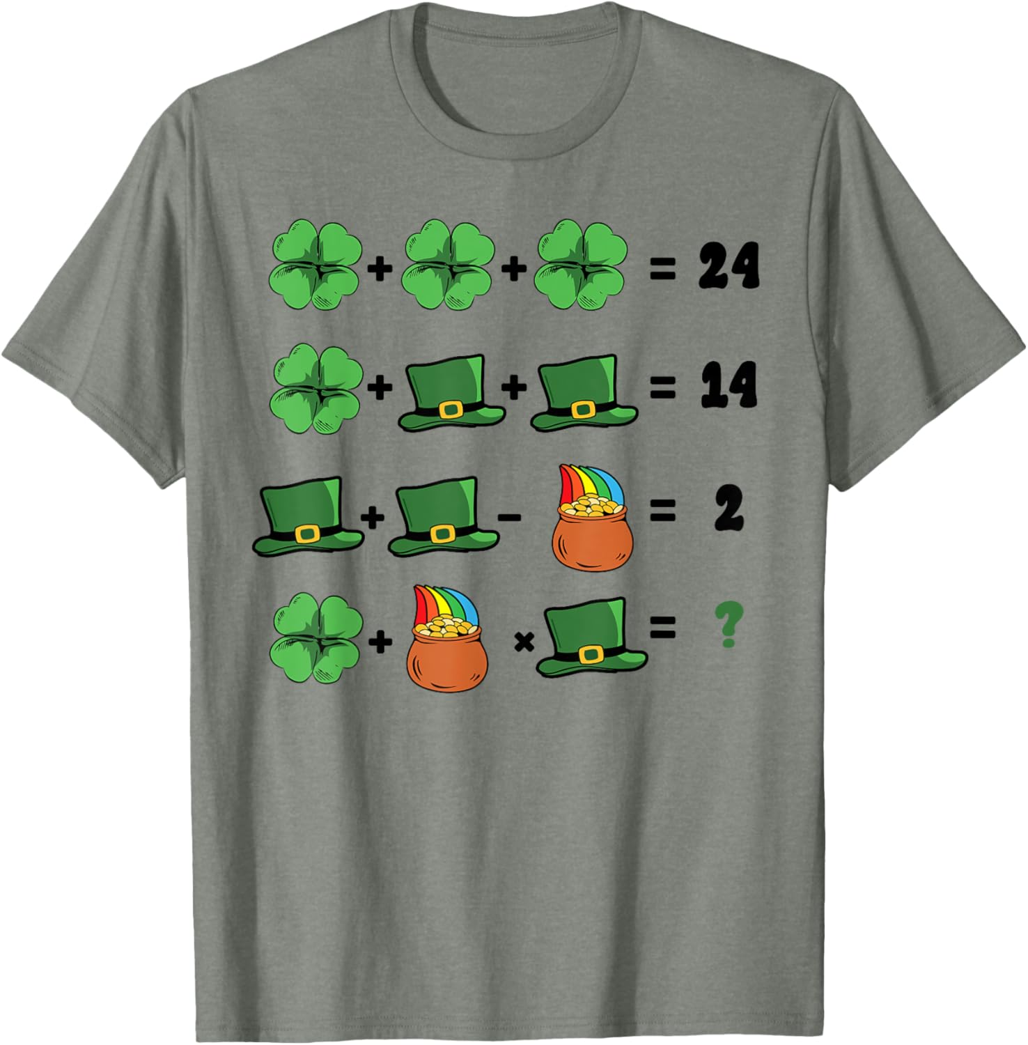 Funny St Patricks Day Shamrock Math Teacher T-Shirt for Irish Celebrations - 11
