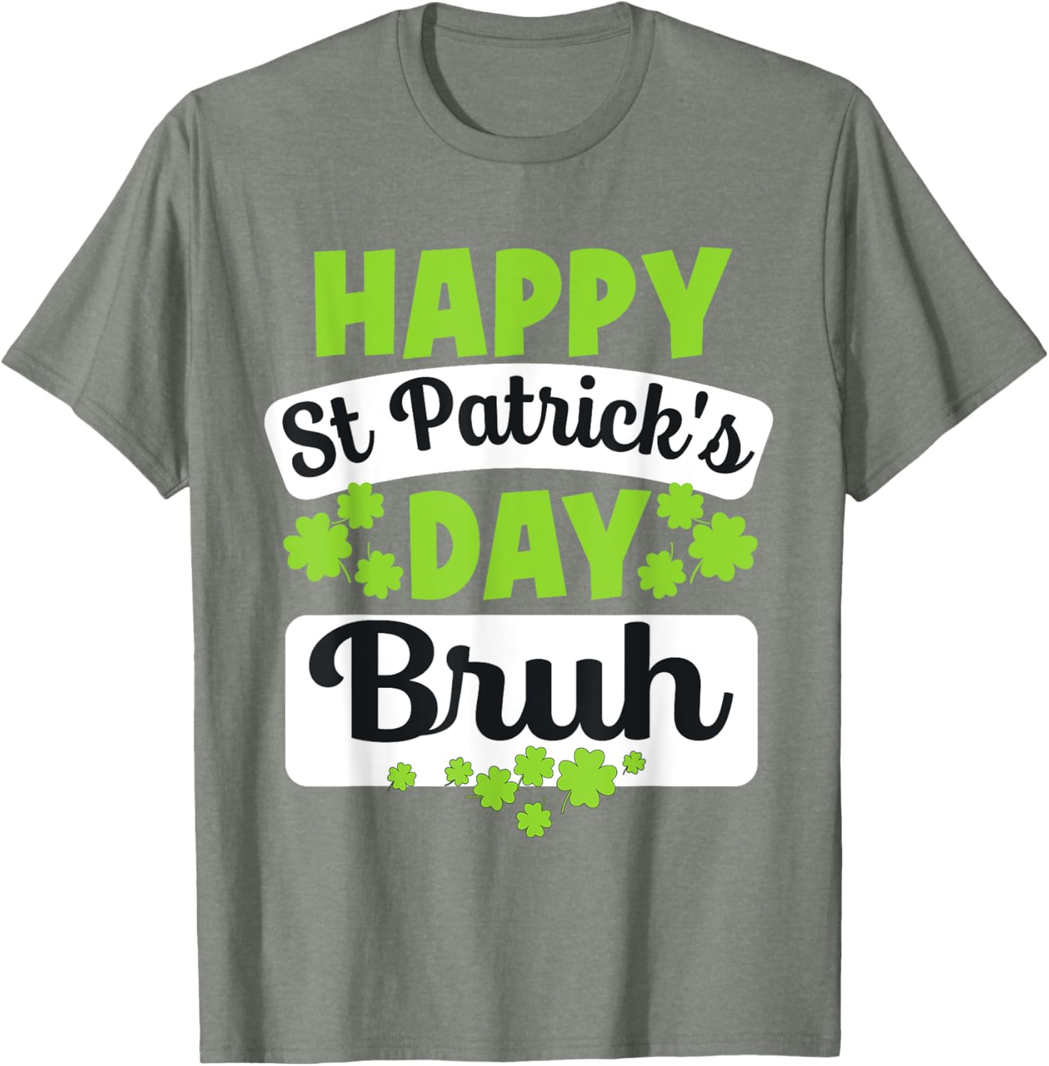 Funny Bruh St Patricks Day Shamrock Meme T-Shirt for Bro Style - 5