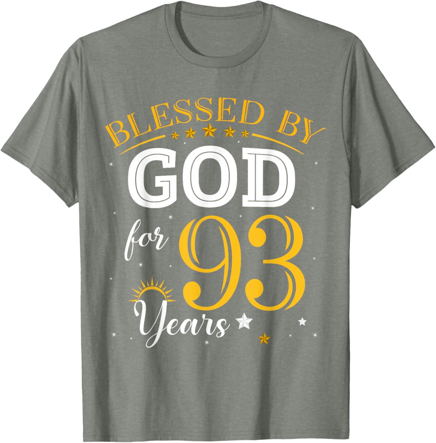 Vintage 93rd Birthday Girl Blessed by God T-Shirt for Special Celebrations - 7