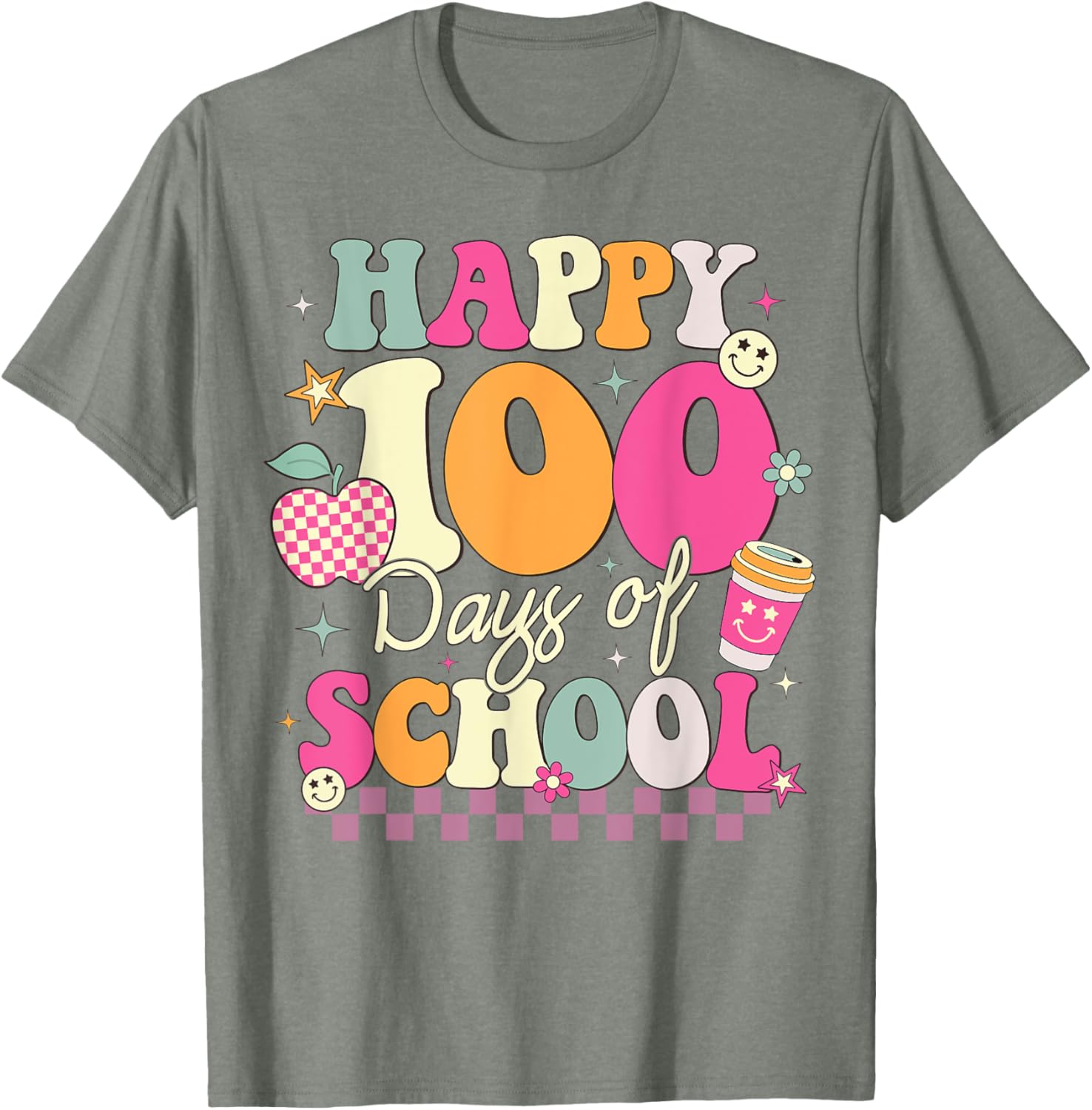 Happy 100th Day of School T-Shirt for Girls Fun Celebration Outfit - 28