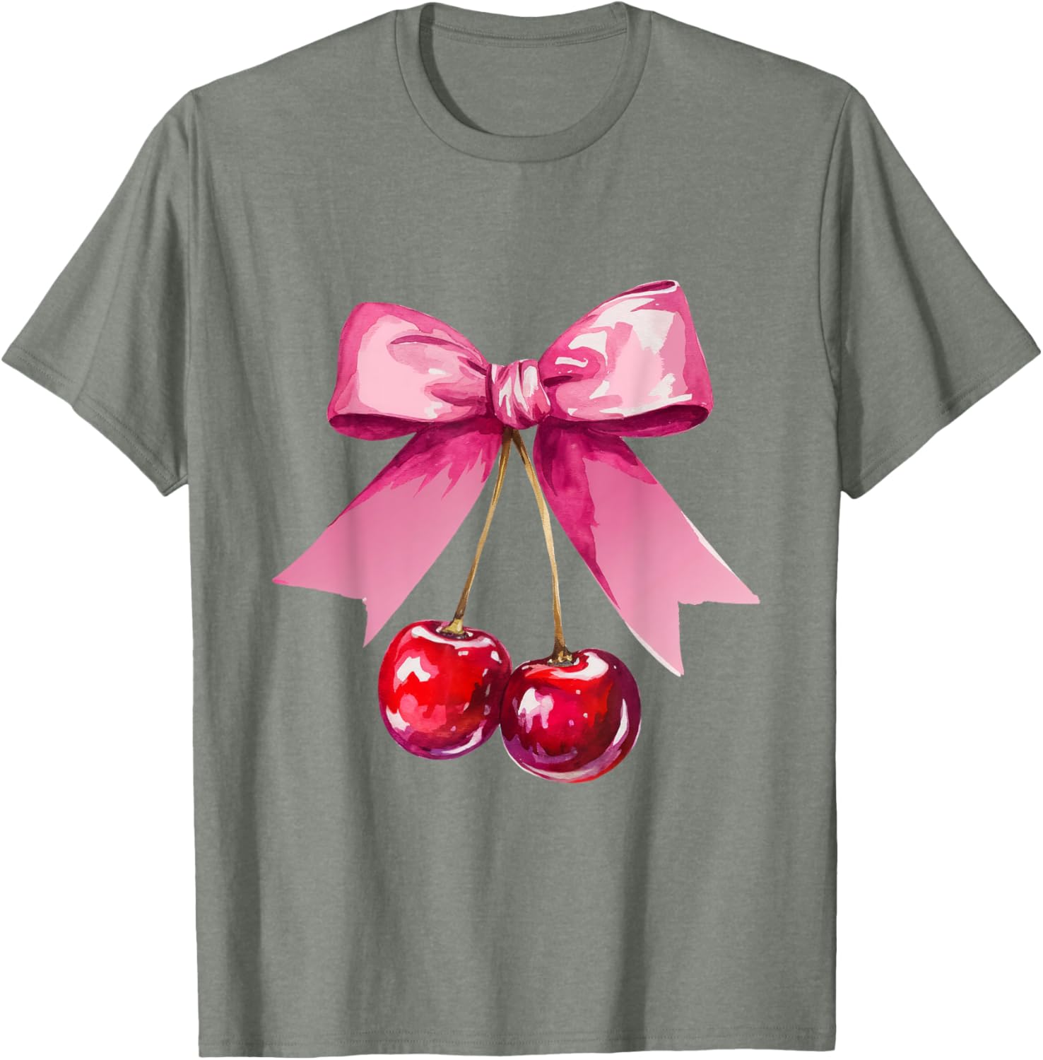 Kawaii Cherry Pink Bow T-Shirt for Cute Valentine's Day Style - 10