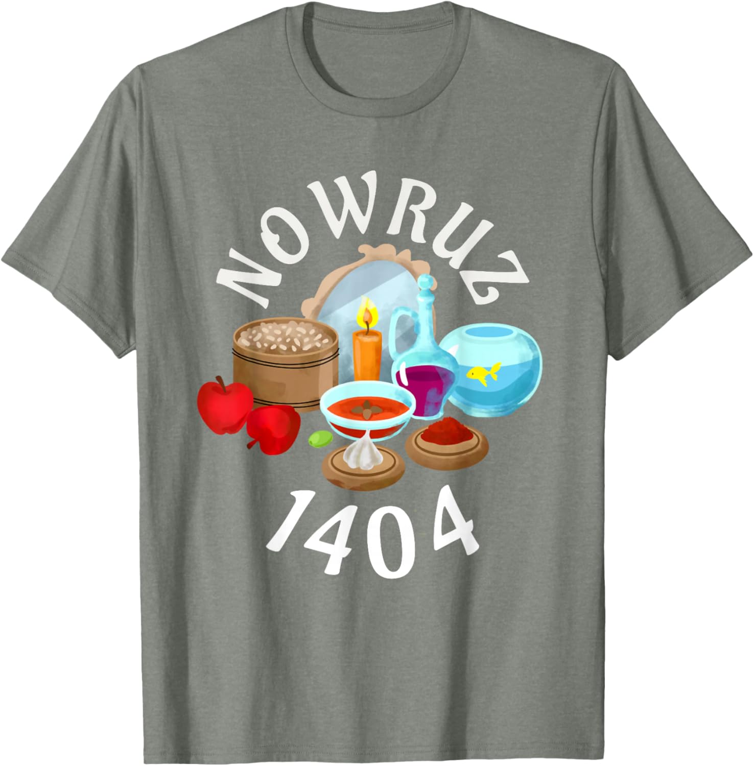 Myoan Unisex Persian Nowruz 1404 T-Shirt Celebrating Haft Sin Culture - 11