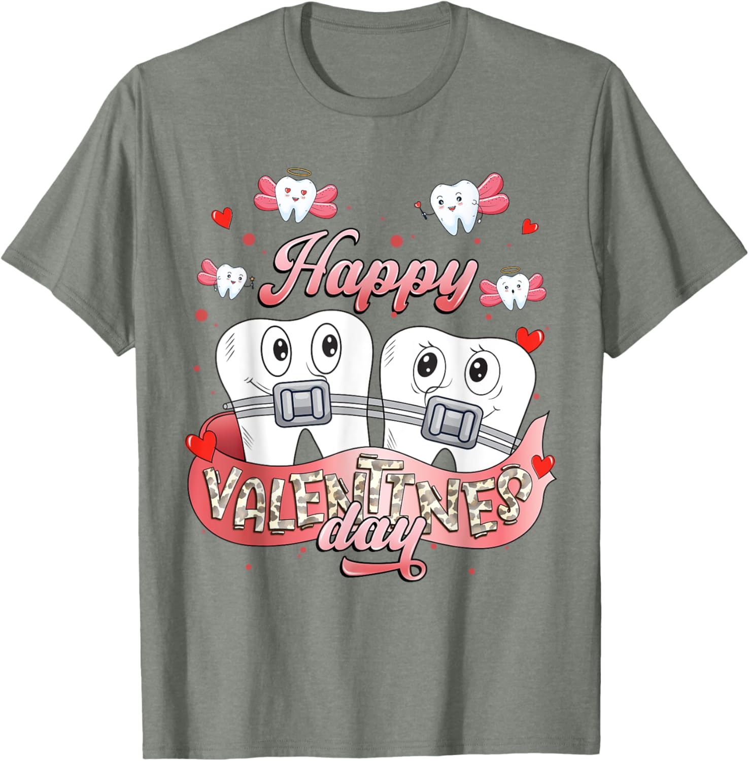Funny Happy Valentine's Day T-Shirt for Dentists and Orthodontists - 7