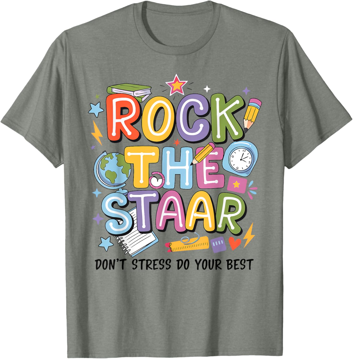 Rock The Test STARR Day Teacher Motivational T-Shirt for Testing Success - 14