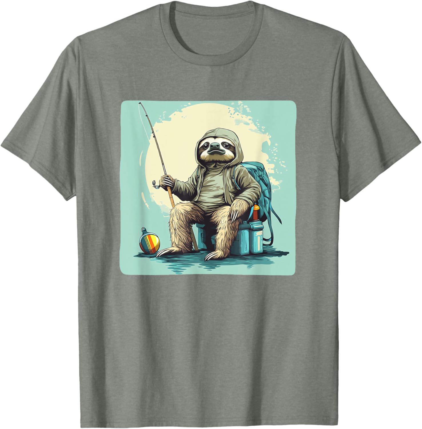 Fishing Sloth T-Shirt - Slow and Steady Wins the Catch Apparel - 6