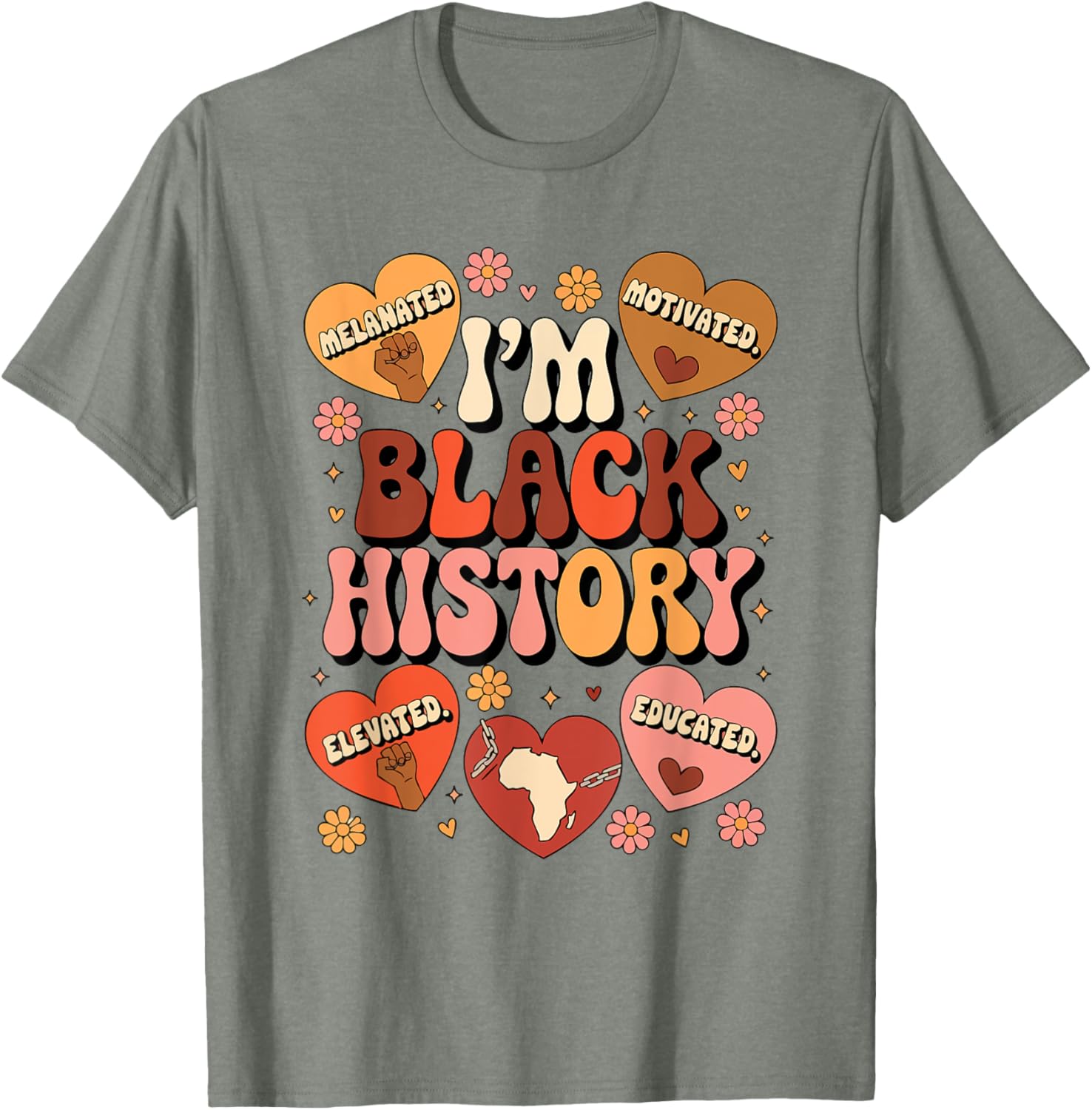 Black History Pride Afro Motivation T-Shirt for Empowered Style - 21