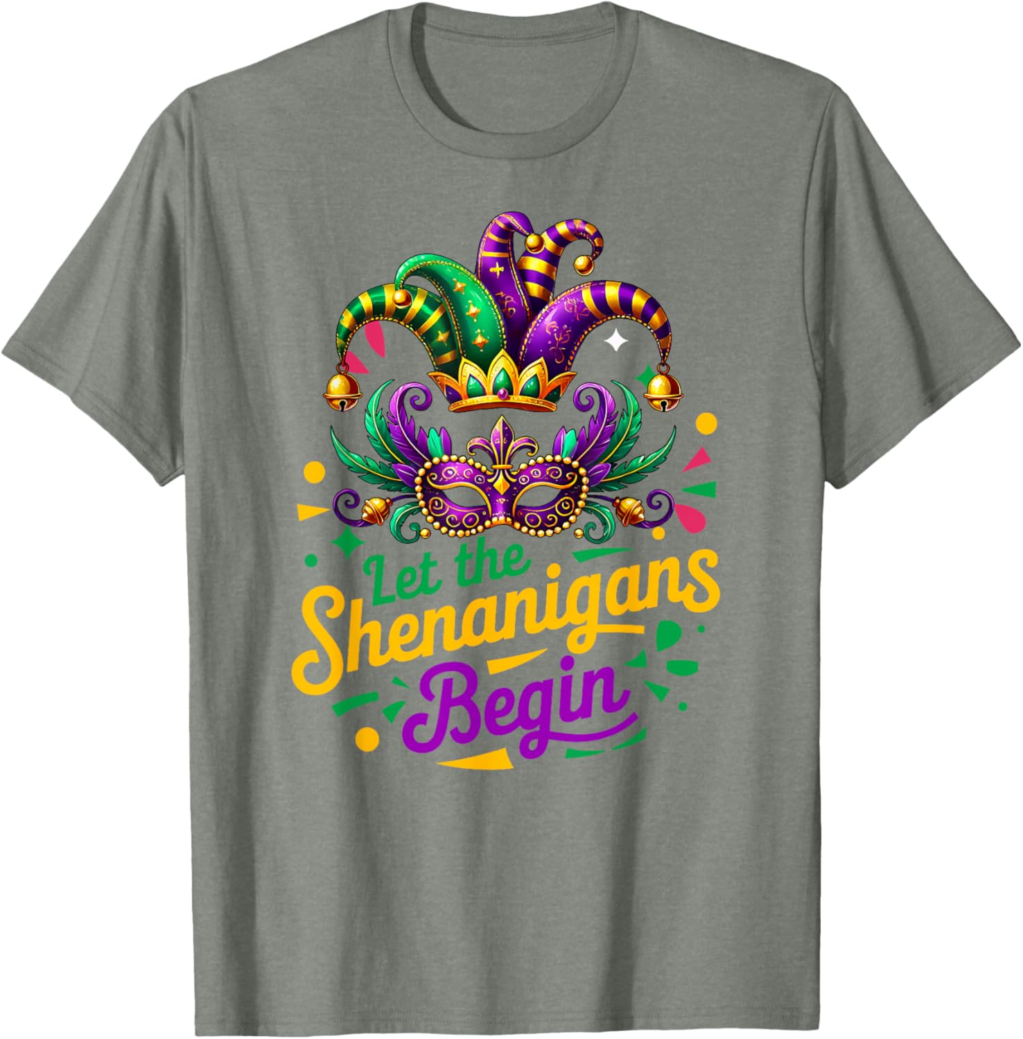 Mardi Gras Shenanigans T-Shirt for Men, Women, and Kids - 7