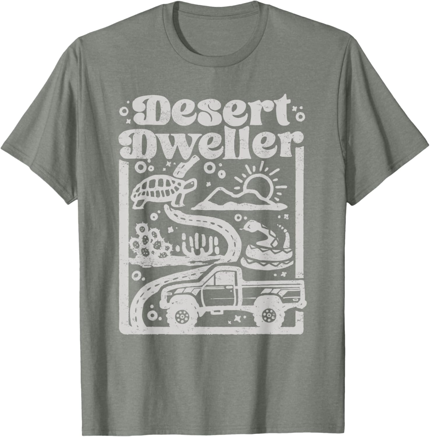 Vintage Desert Dweller Mountain Tee for Vehicle Lovers - Stylish T-Shirt - 5