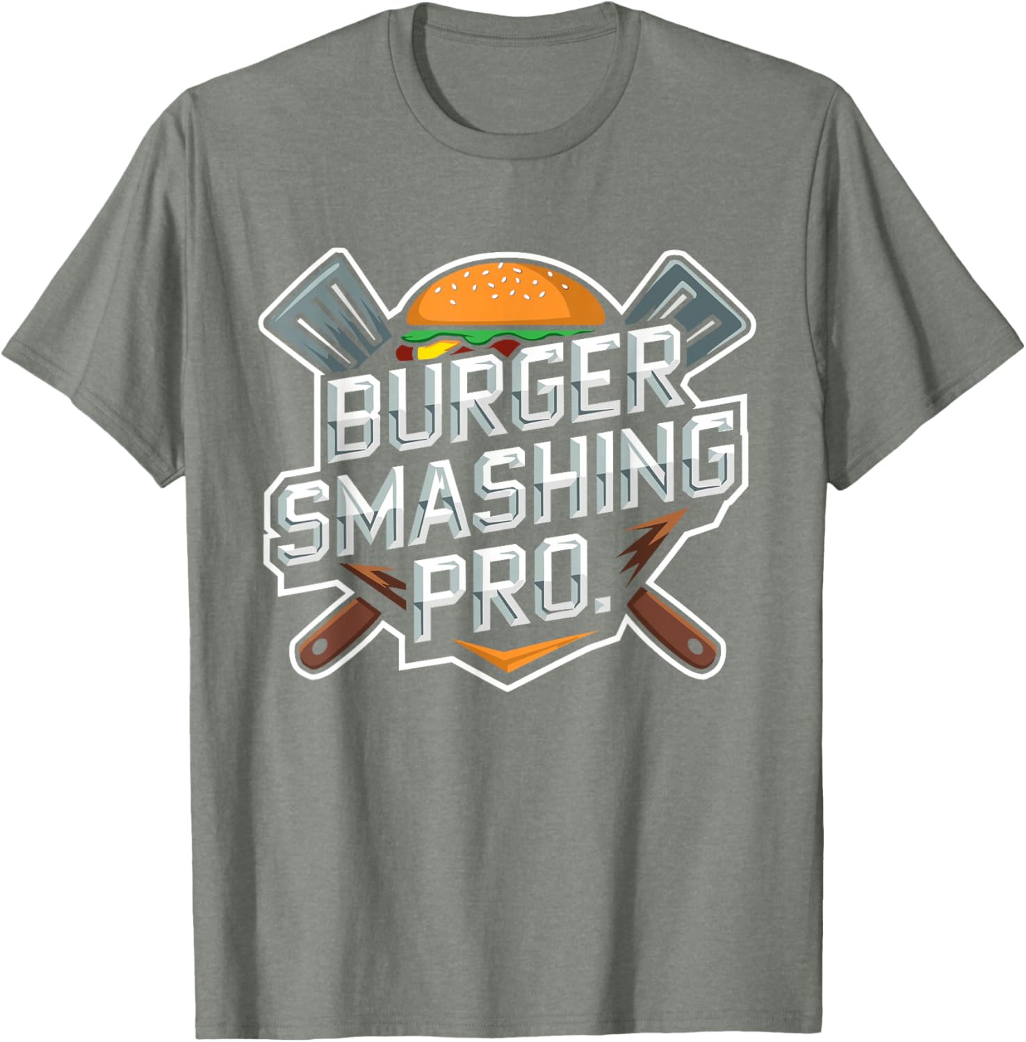 Smash Burger Lover Grilled Cheeseburger Flat Top T-Shirt for Foodies - 2