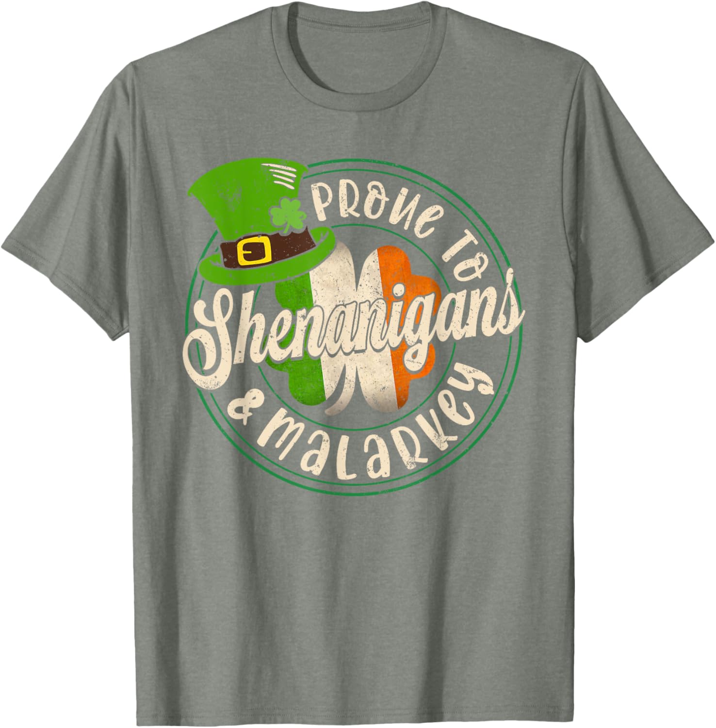 Prone to Shenanigans Fun St Patrick's Day Clover T-Shirt for All Ages - 5