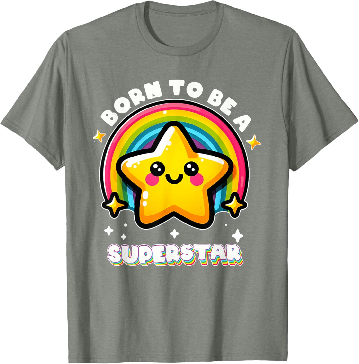 Funny Rainbow Kawaii Star Kids T-Shirt I'm Going To Be A Superstar - 11