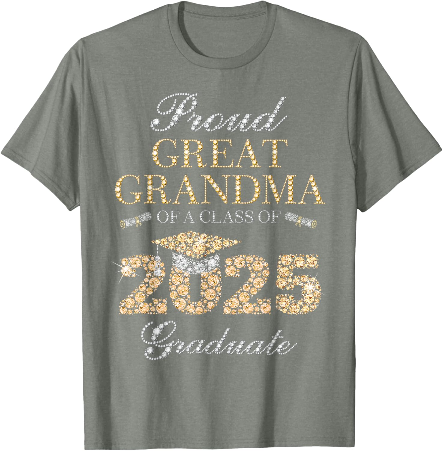 Proud Great Grandma Class of 2025 Graduate T-Shirt Gift for Grandma - 13
