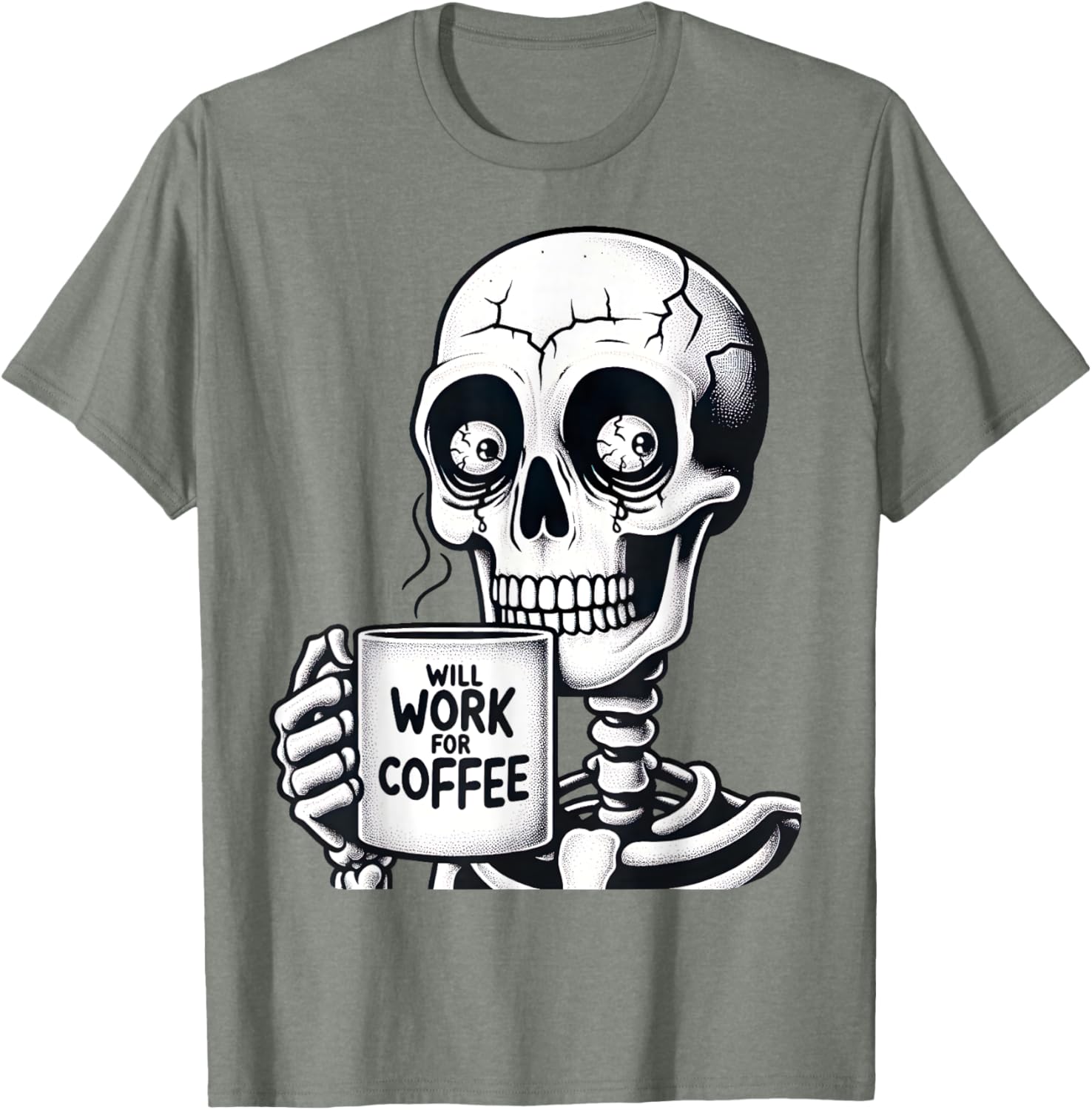 Funny Skeleton Coffee Lover T-Shirt - Perfect Gift for Caffeine Fans - 17