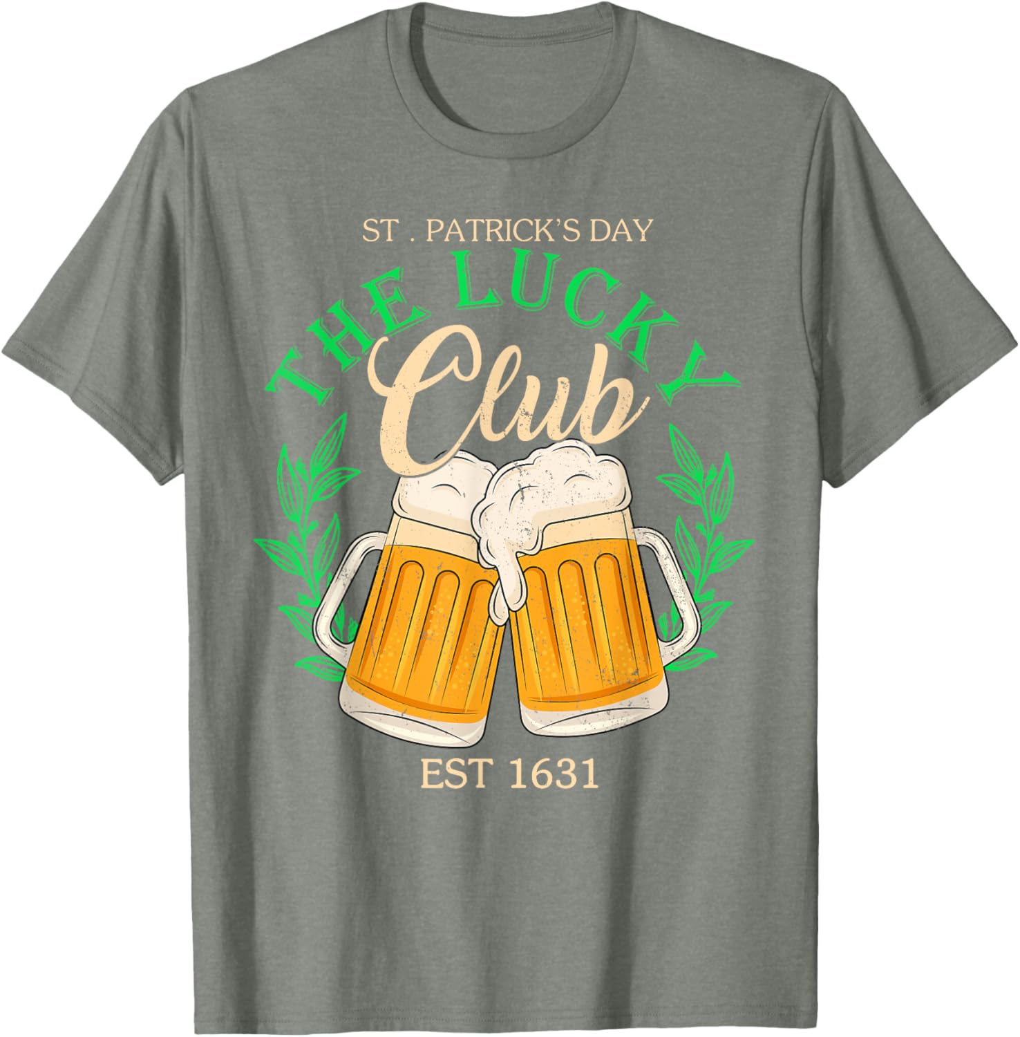 Lucky Club St. Patrick's Day Beer T-Shirt for Irish Group Fun - 15