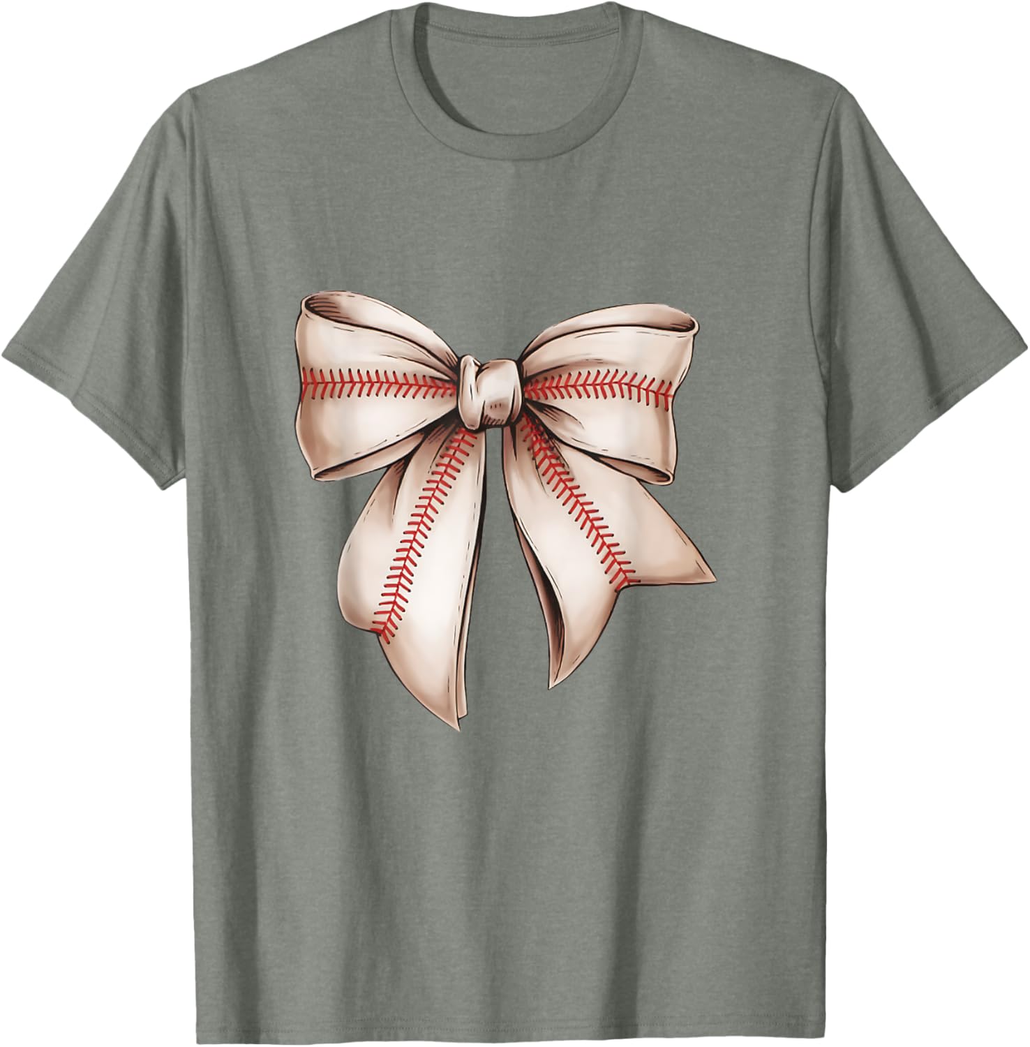 Retro Baseball Bow T-Shirt for Sports Lovers, Fun Sublimation Design - 10