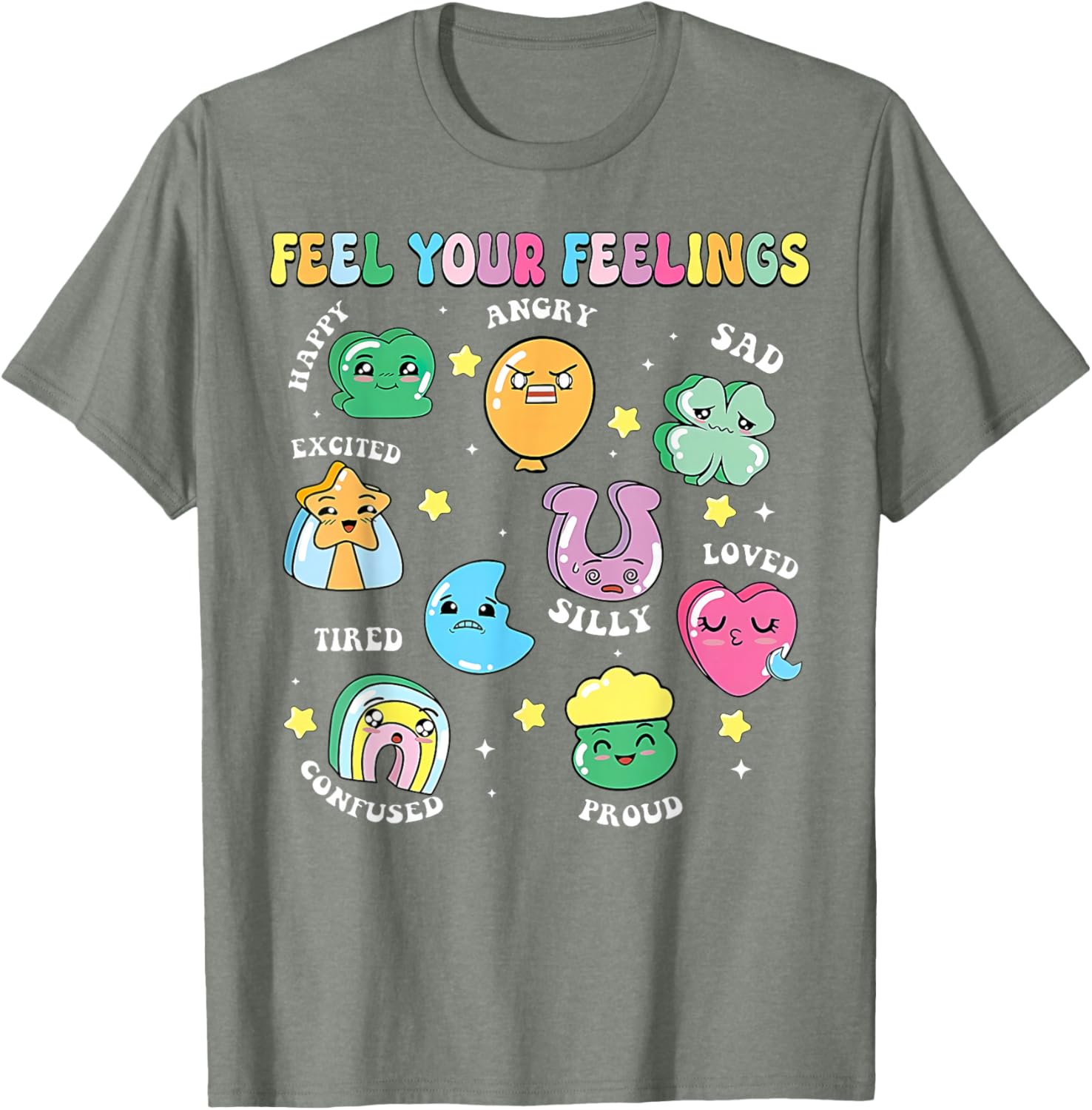 St Patricks Day Feels Your Feelings Teacher T-Shirt for School Counselors - 27