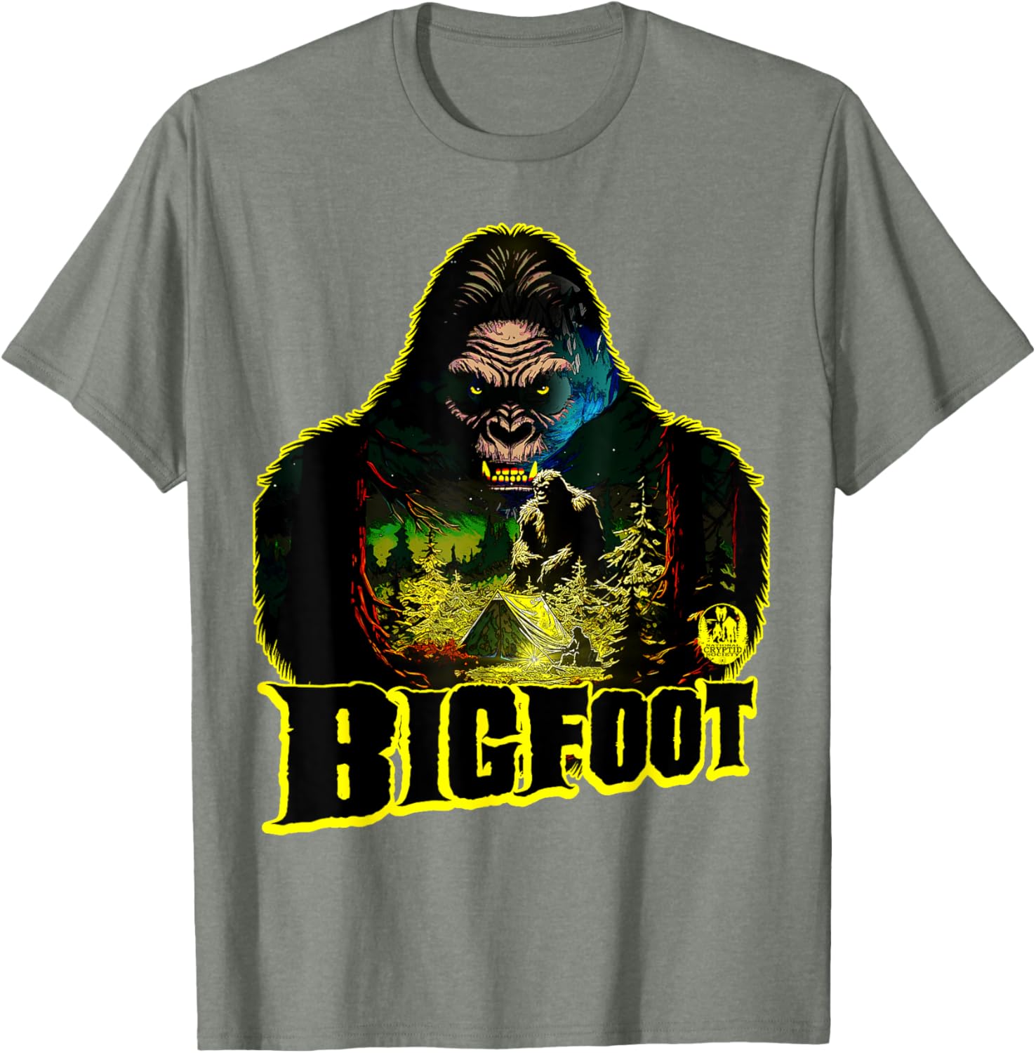Bigfoot Scary Camping Sasquatch Tent T-Shirt for Outdoor Adventures - 17