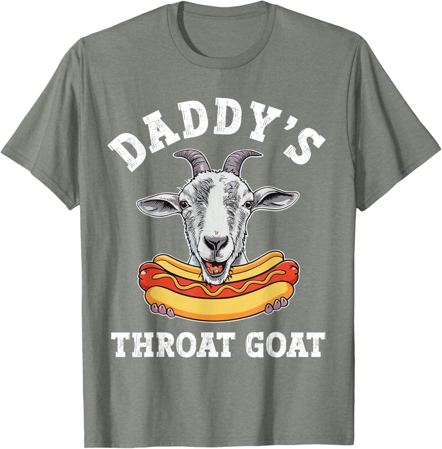 Funny Daddy's Throat Goat Meme T-Shirt for Adult Humor Lovers - 15