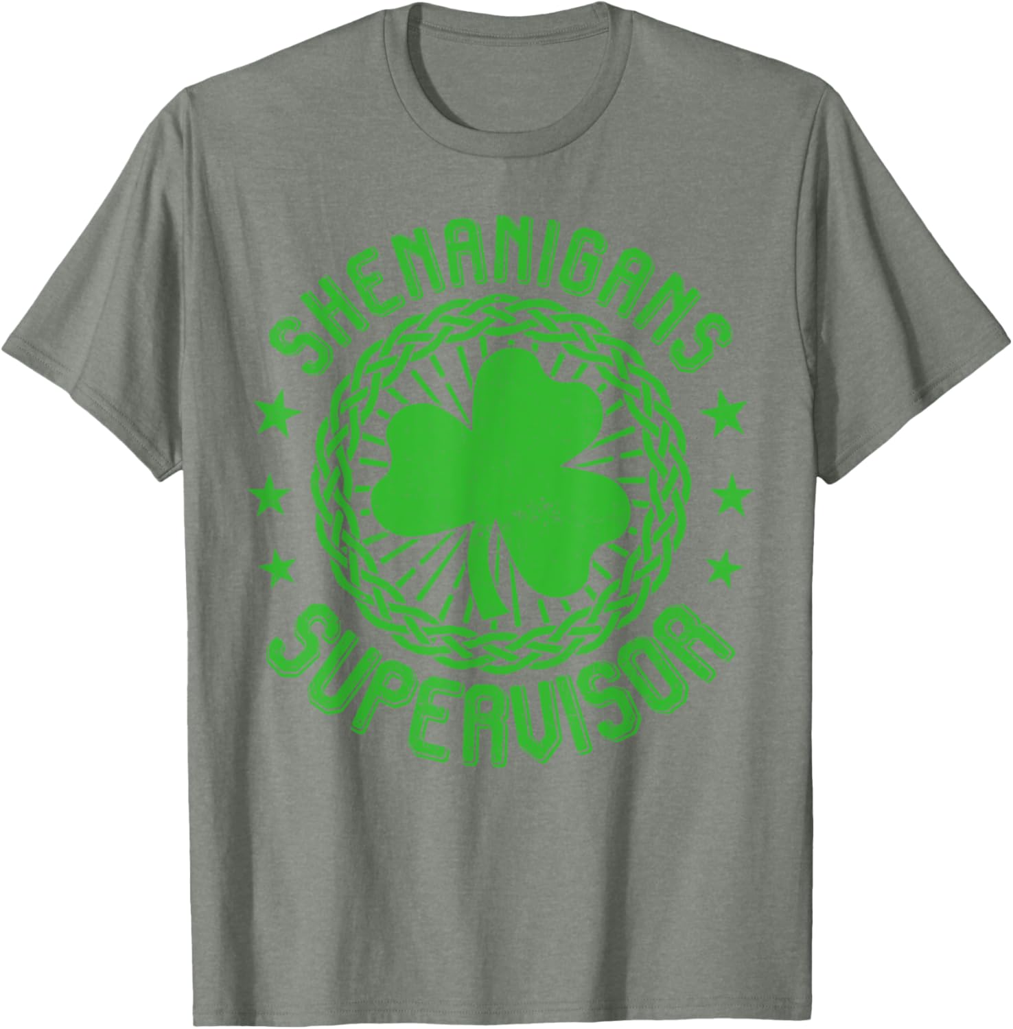 Shenanigans Supervisor Shamrock St Patricks Day T-Shirt for Fun Celebrations - 12