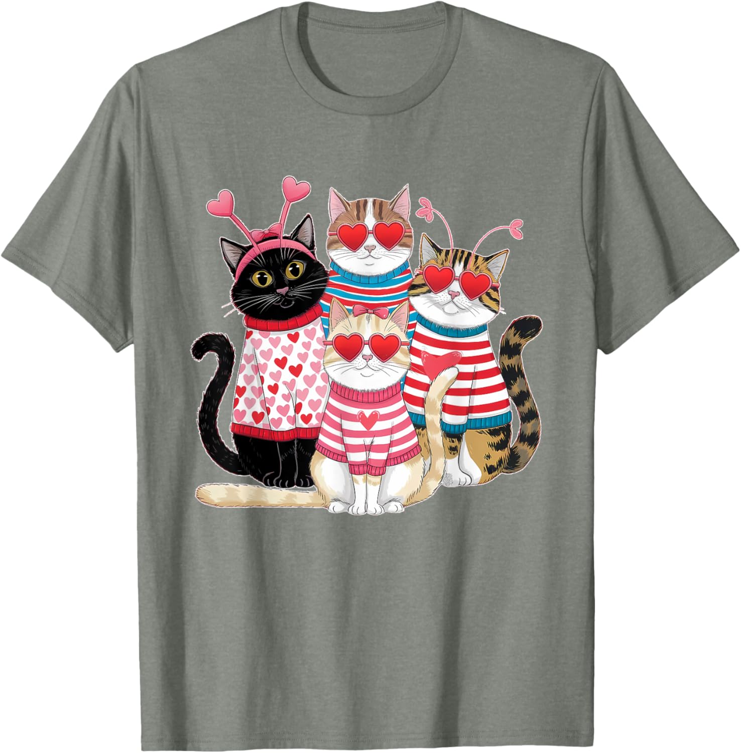 Happy Meowentine's Cute Cat T-Shirt for Girls - Perfect Valentine's Gift - 10