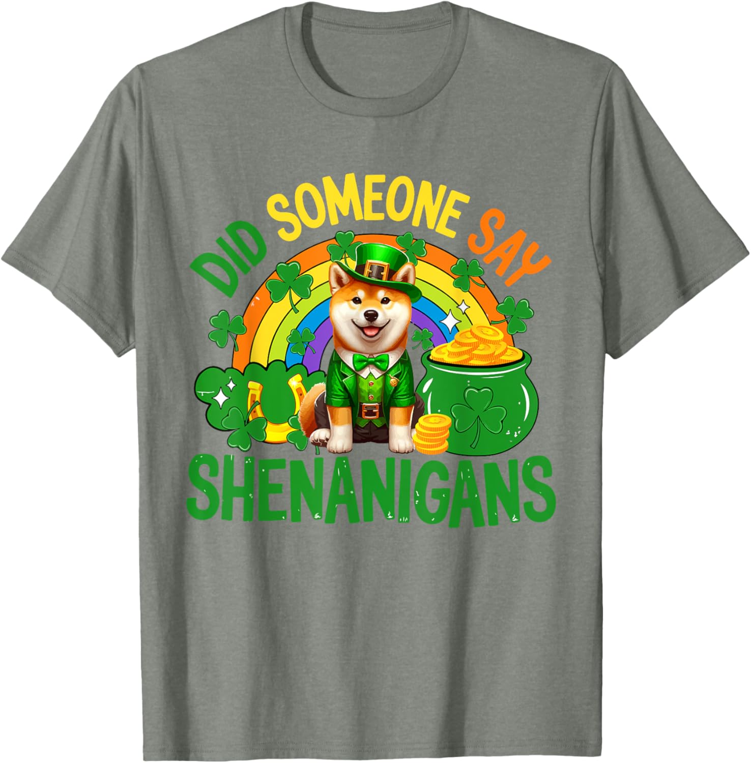 Shenanigans St. Patrick's Day Shiba Inu T-Shirt for Fun Celebrations - 18