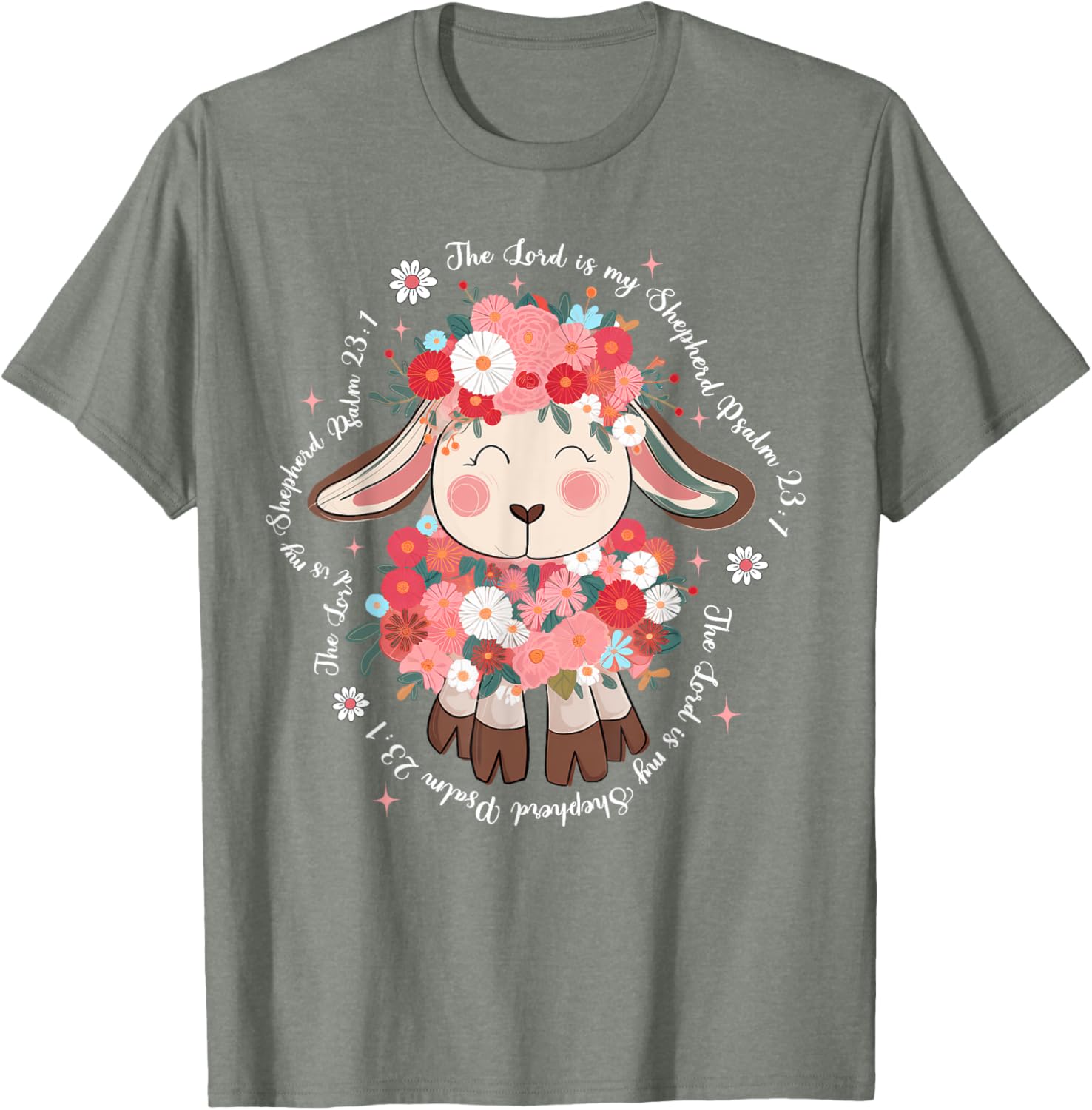 The Lord Is My Shepherd Easter T-Shirt for Christian Faith Enthusiasts - 3