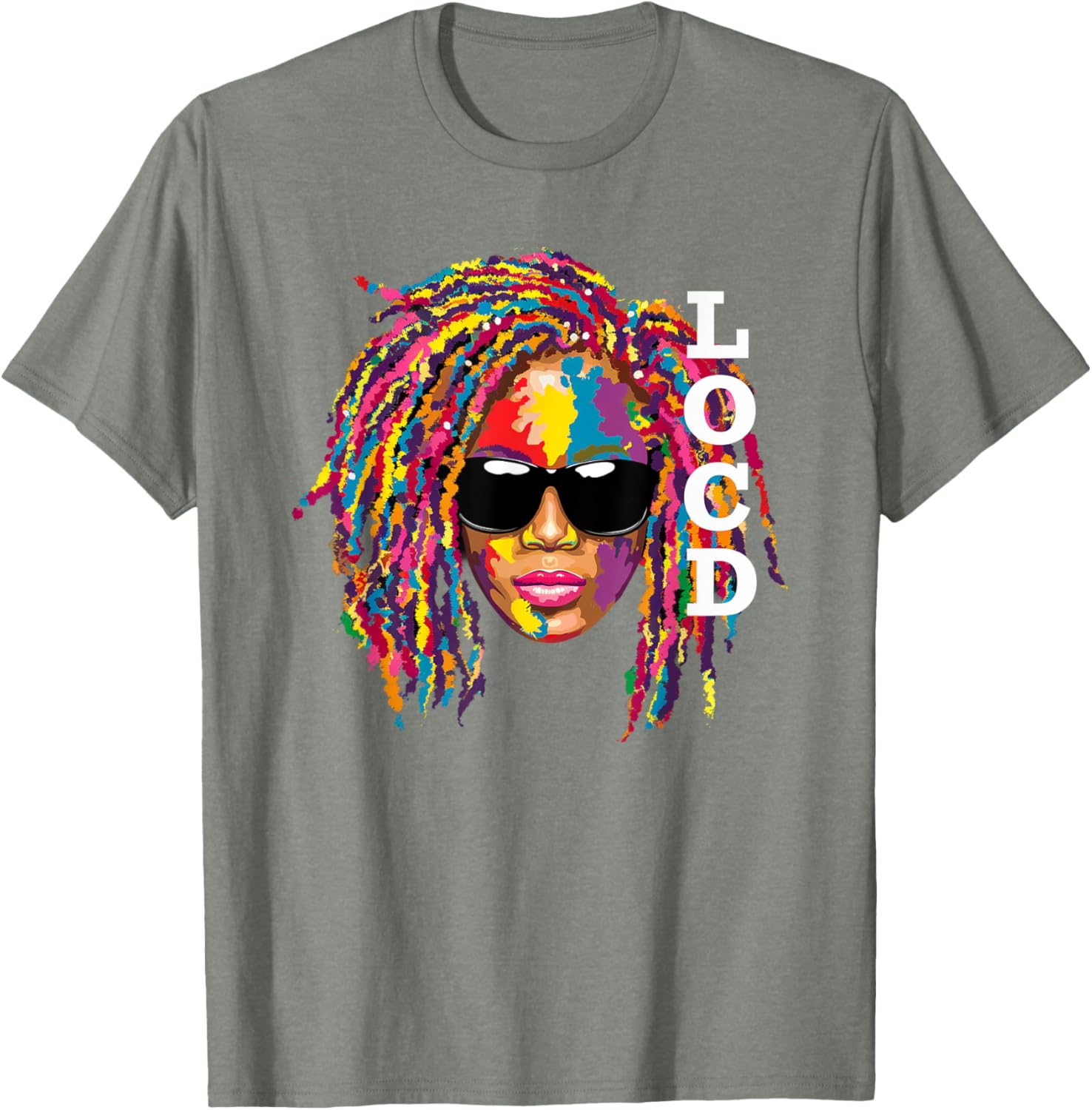 Loc'd For Life Afro Locs T-Shirt for Black Melanin Women - Stylish Dreadlocks Apparel - 8
