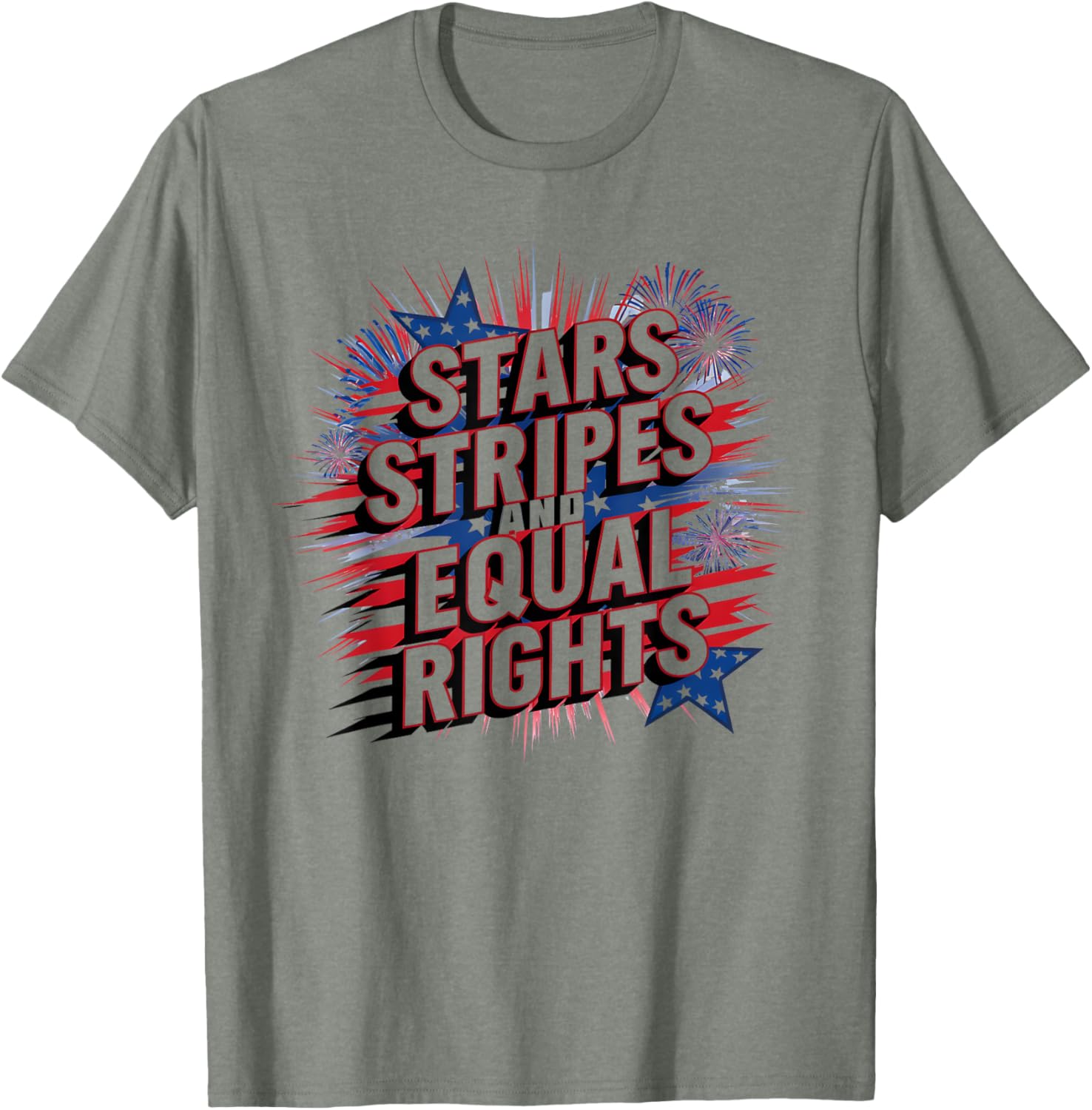4th of July Women's Rights Stars Stripes Equal Rights T-Shirt - 6