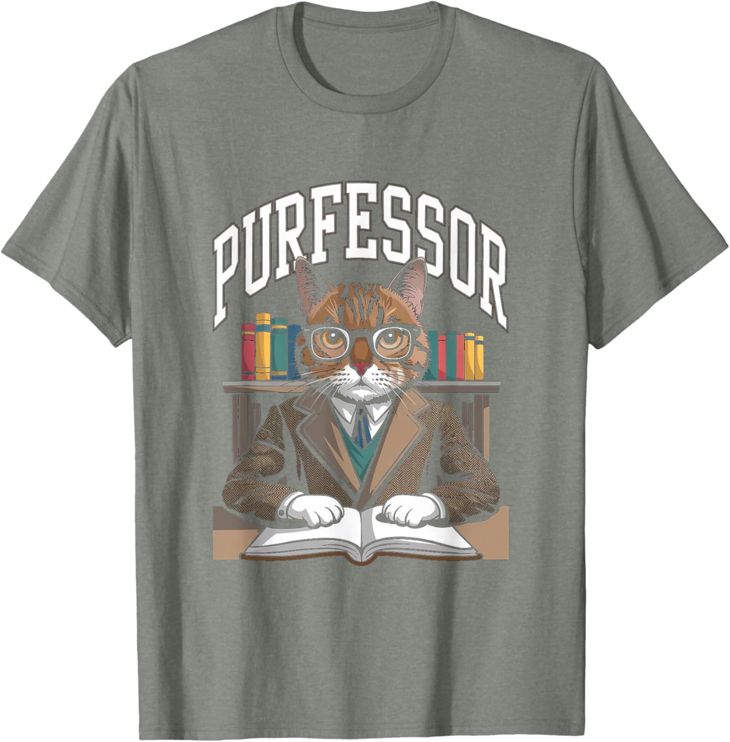 Funny Purrfessor Cat T-Shirt for Cat Lovers and Professors - 8