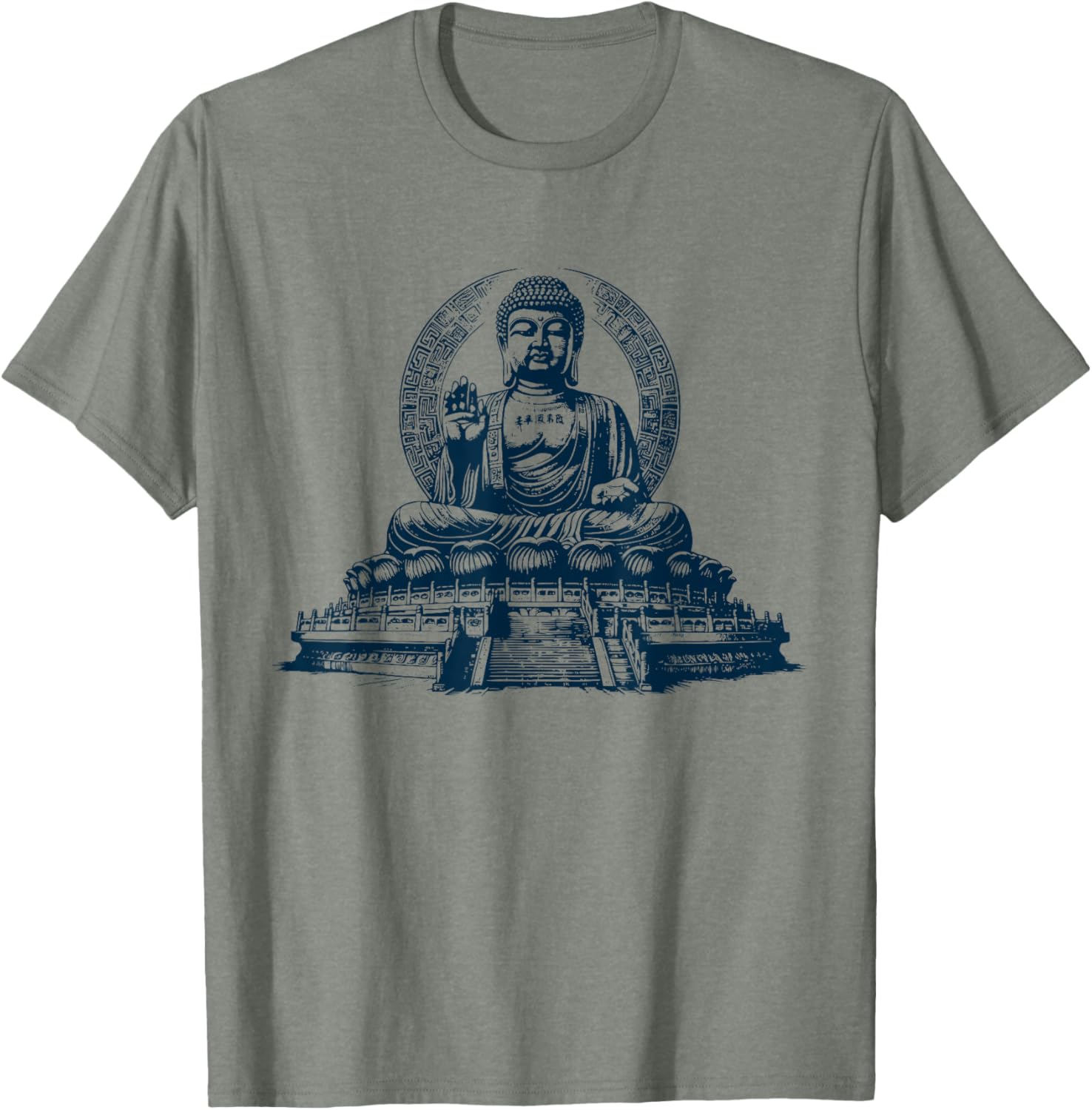 Tian Tan Buddha Graphic T-Shirt for Casual Style and Spiritual Vibes - 8