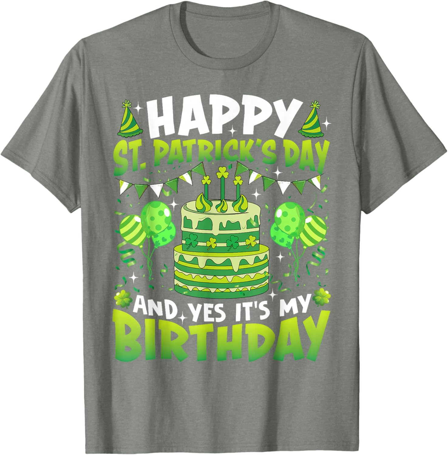 Happy St Patrick's Day Birthday T-Shirt for Kids and Adults - 14