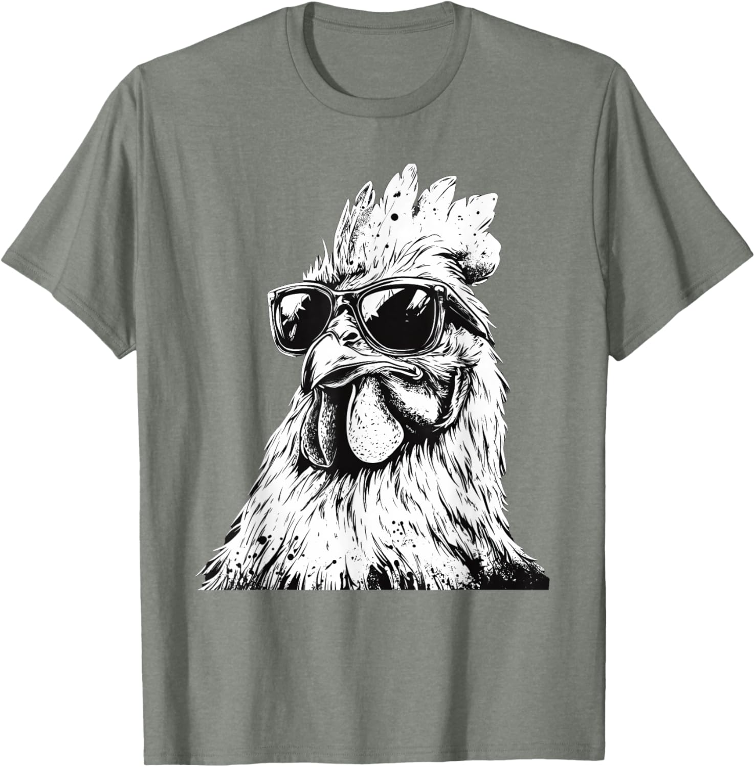 Cool Chicken in Sunglasses Art T-Shirt for Fun and Fashion Lovers - 23