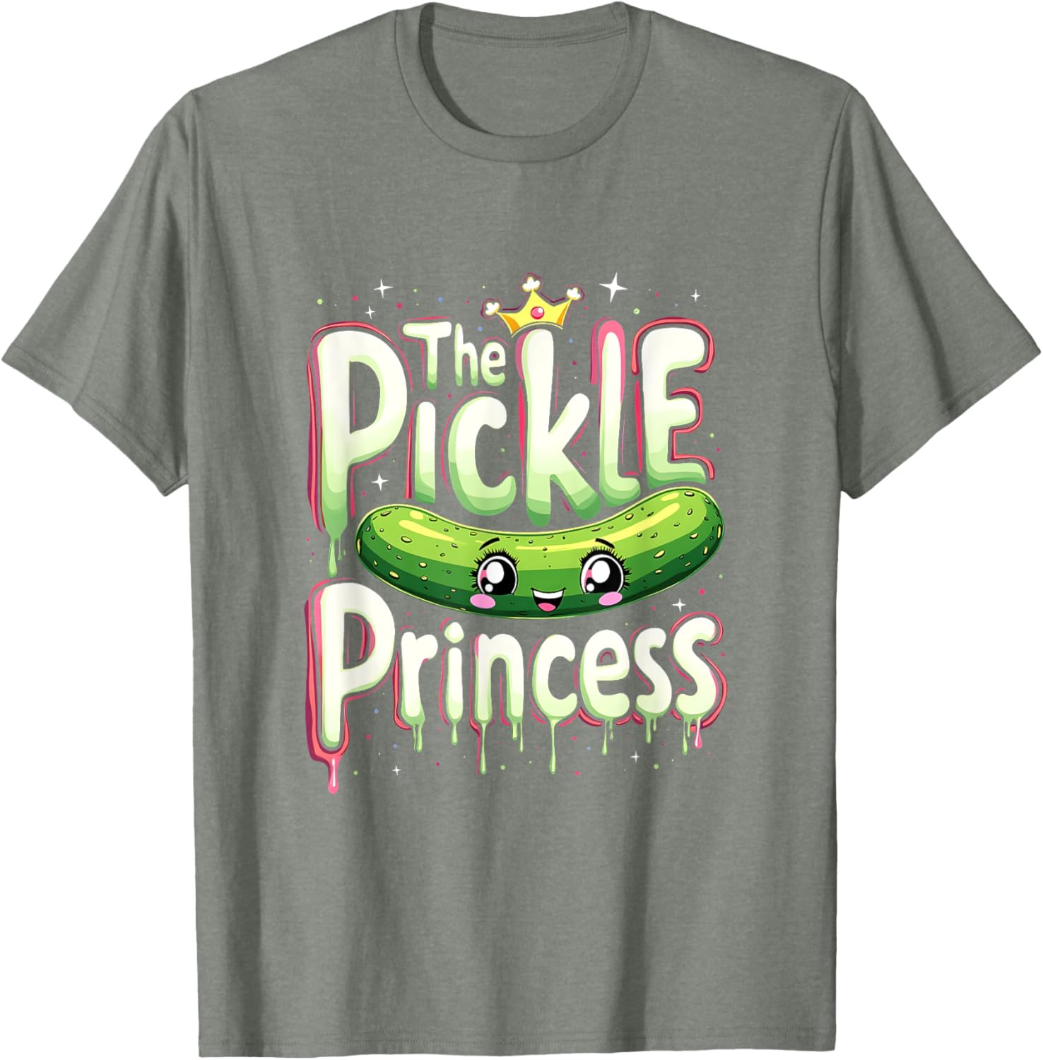 Cute Pickle Princess Ballet Fans T-Shirt for Pickle Lovers and Dancers - 15