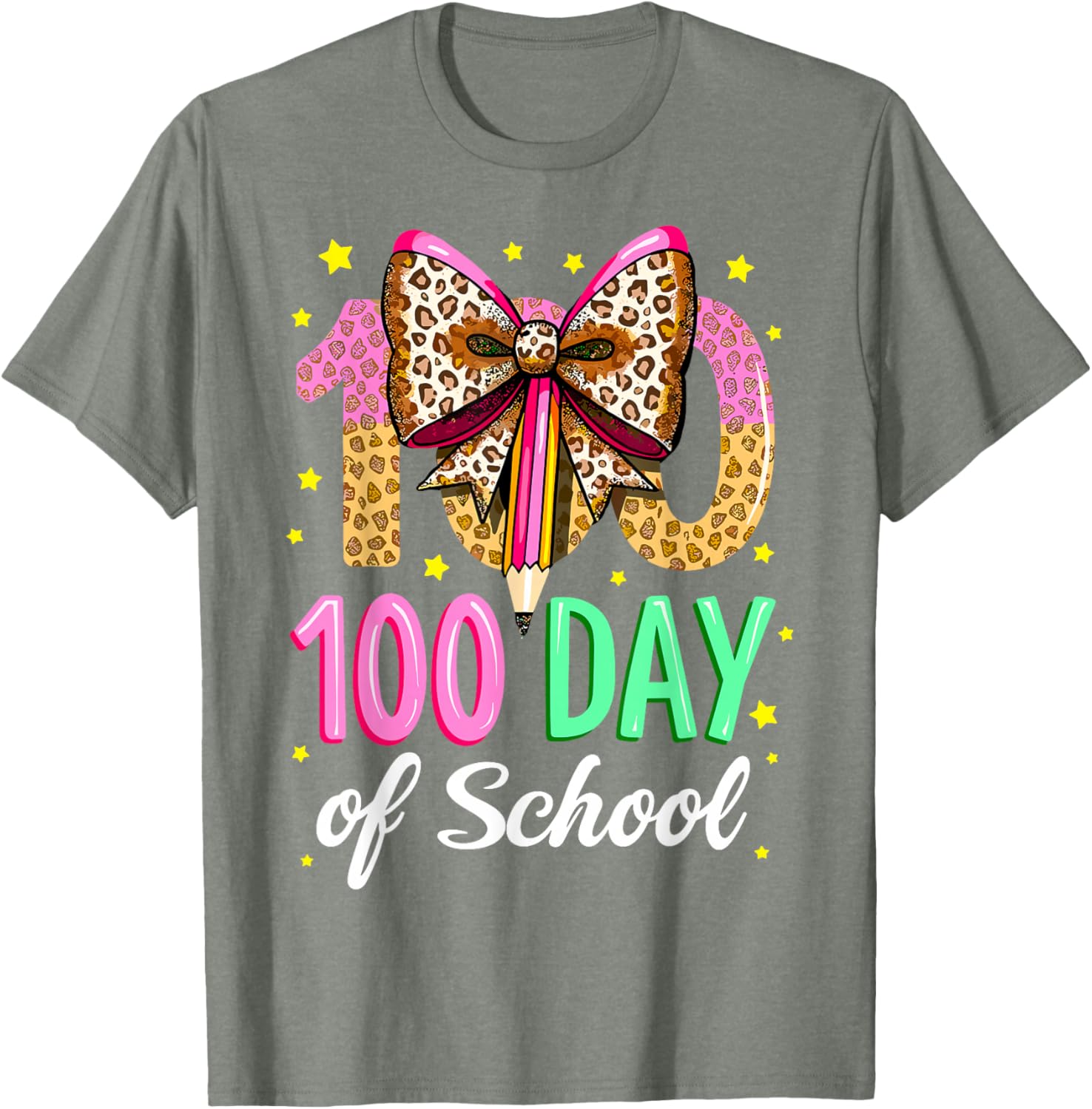 100 Days of School Coquette Bow T-Shirt for Girls Celebrating 100th Day - 13