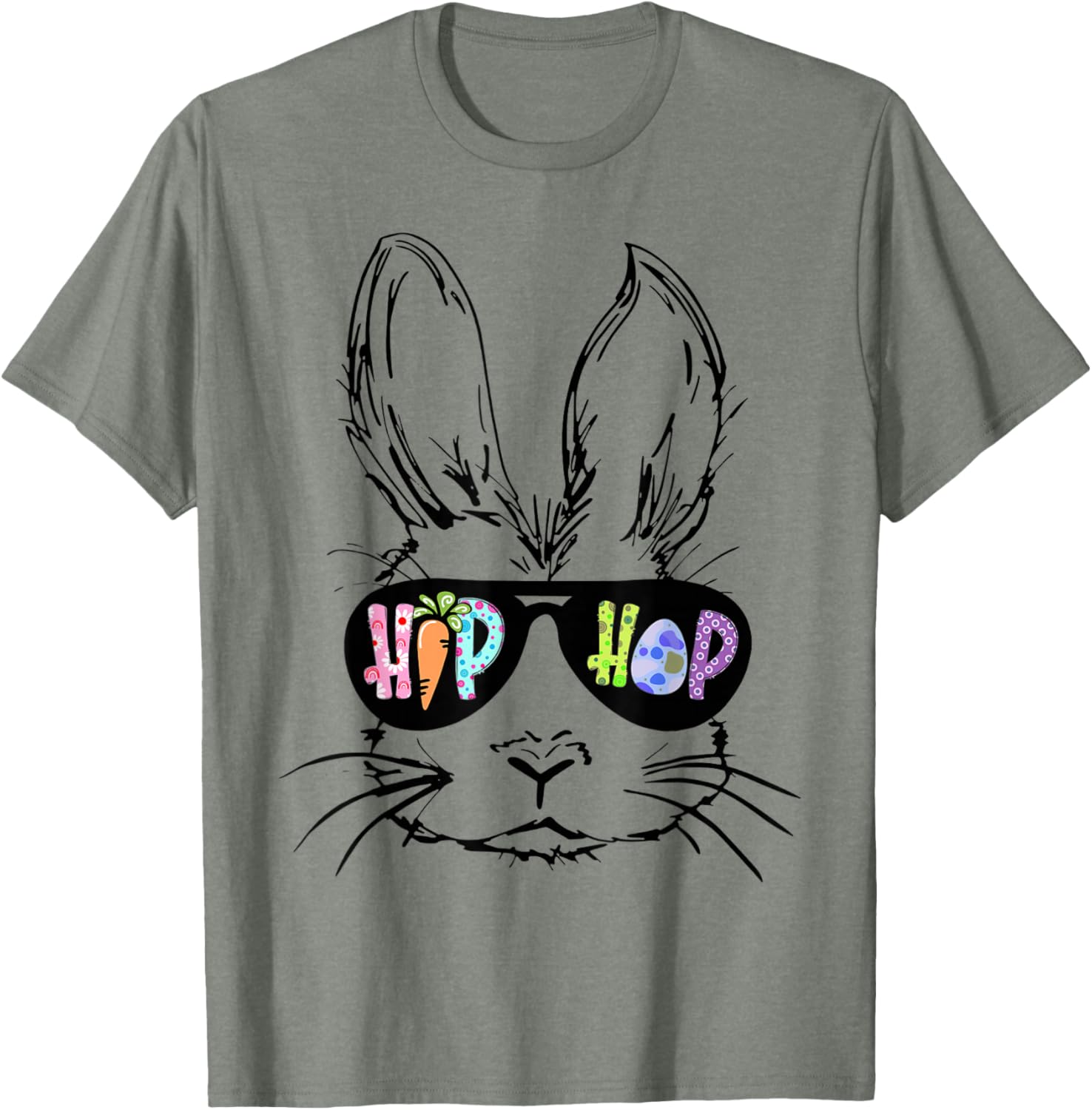 Hip Hop Bunny in Sunglasses Funny Easter T-Shirt for Rabbit Lovers - 9