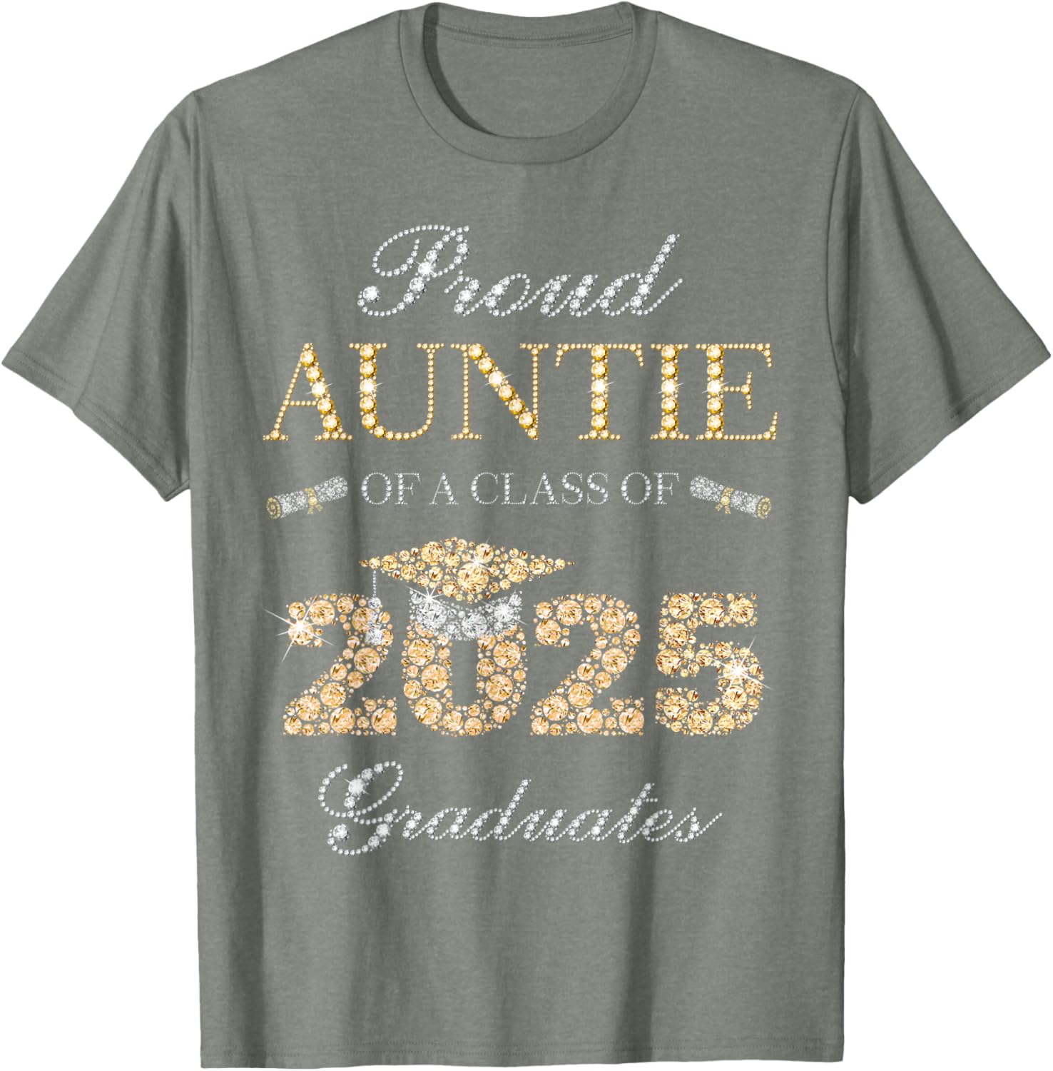 Proud Auntie Of A Class Of 2025 Graduate T-Shirt for Celebrating Milestones - 12