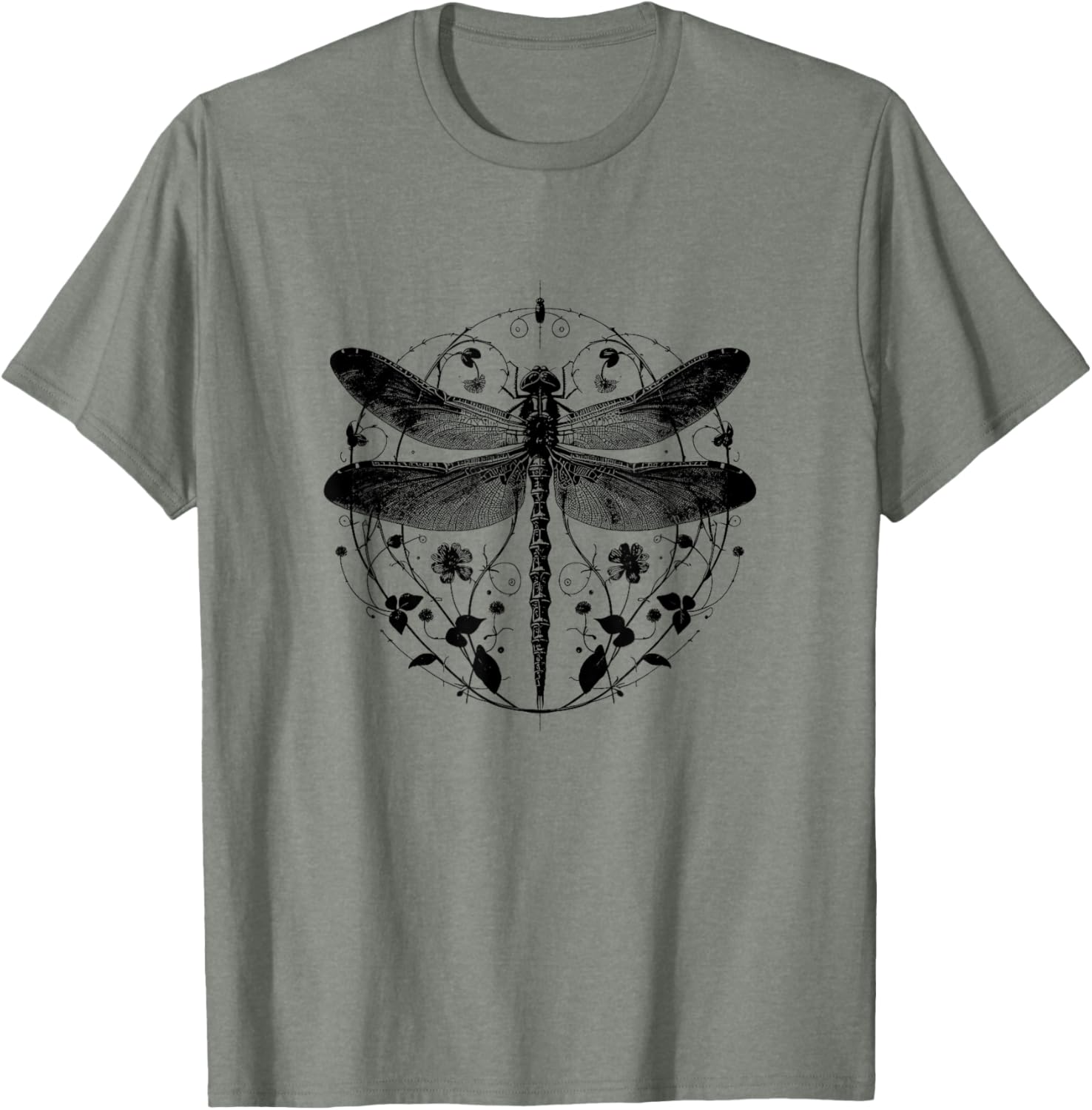Cute Casual Summer Dragonfly Print T-Shirt for Stylish Comfort - 14
