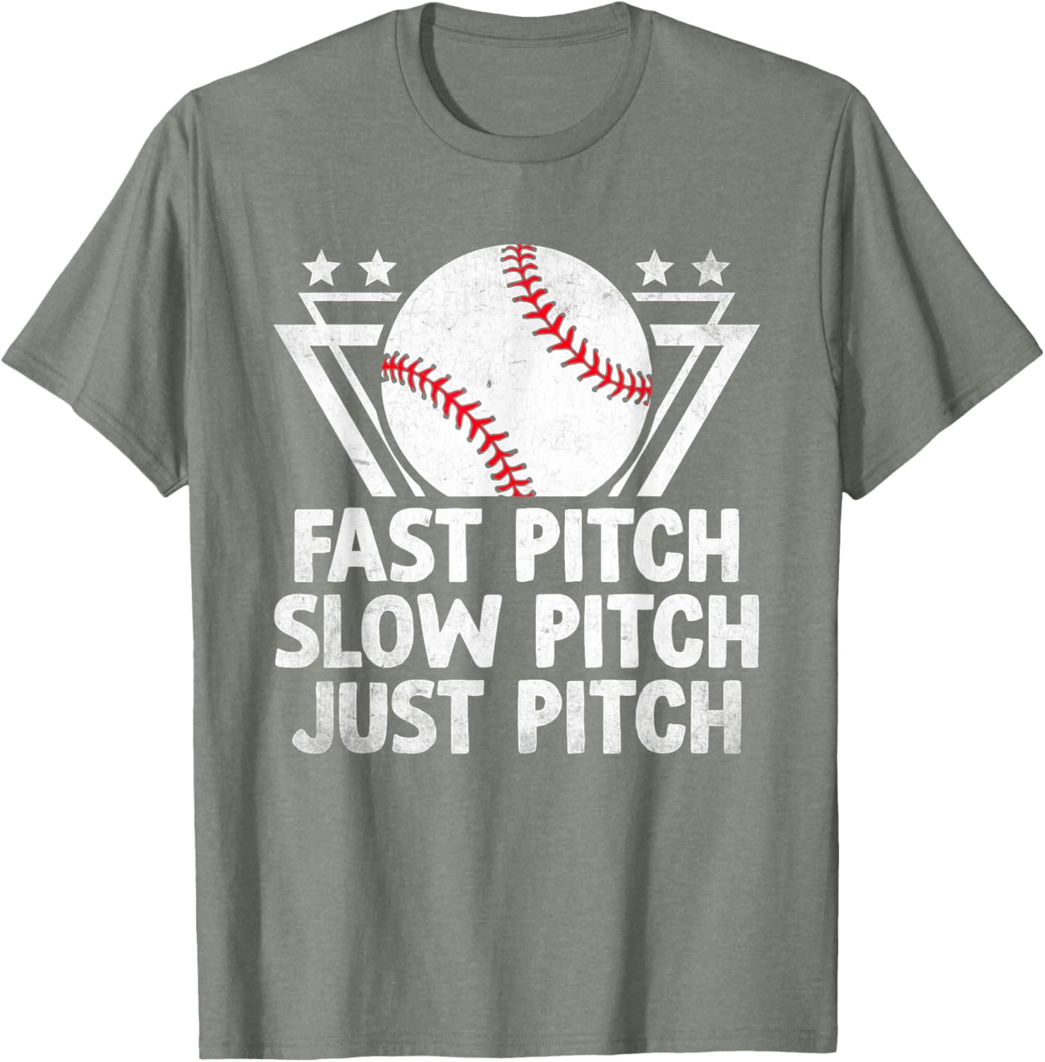 Fast Pitch Slow Pitch Just Pitch Softball T-Shirt for Players and Fans - 10